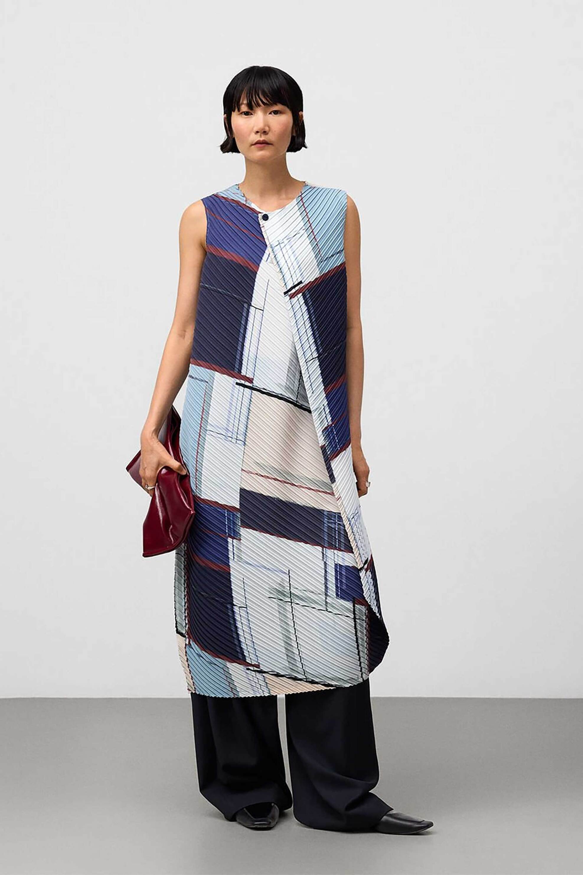 Adolfo Domínguez γυναικείο midi φόρεμα με geometrical print - 292021066 Μπλε