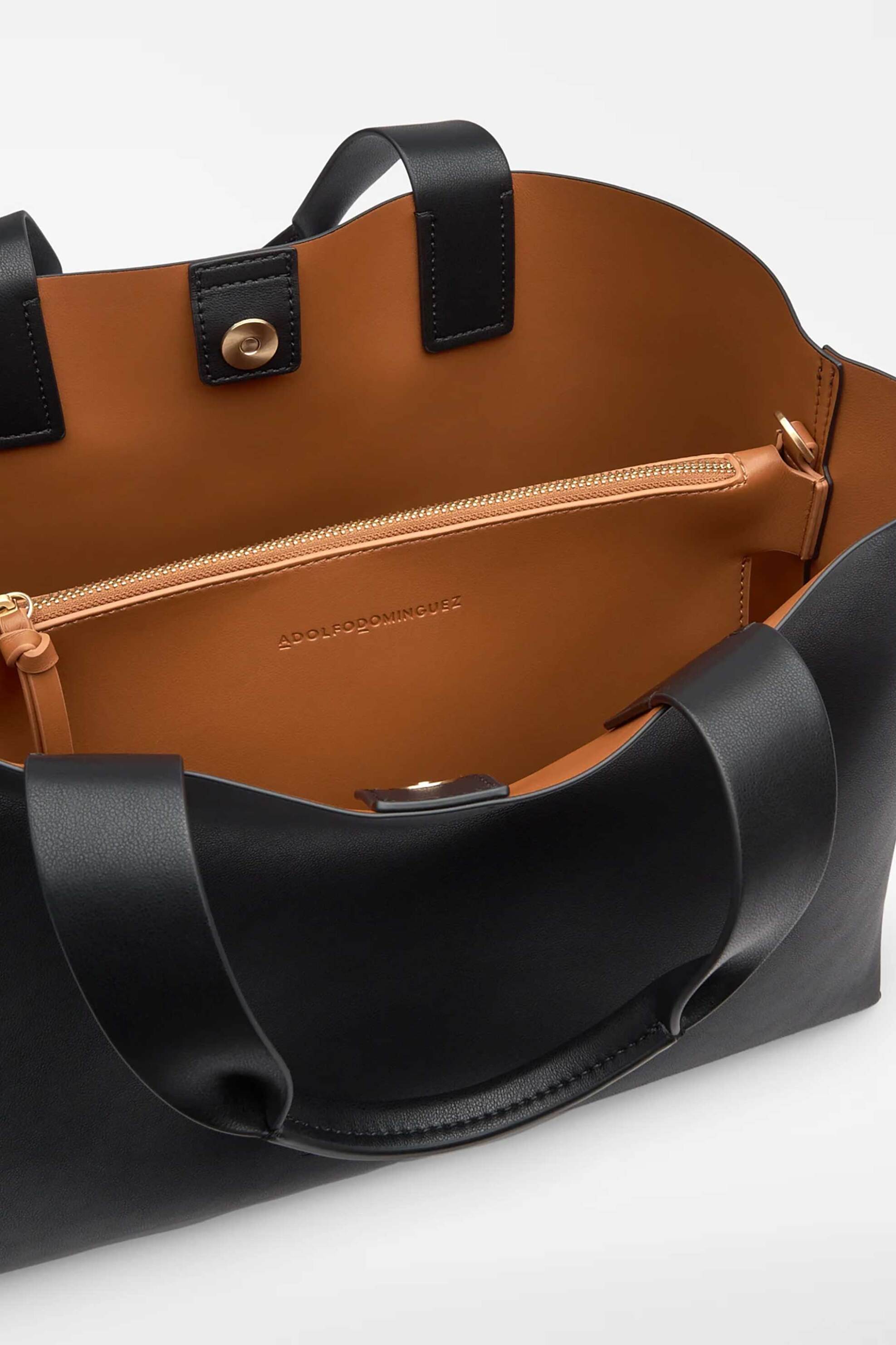 Adolfo Domínguez γυναικεία τσάντα shopper μονόχρωμη "Mica" - 212031038 Μαύρο φωτογραφία