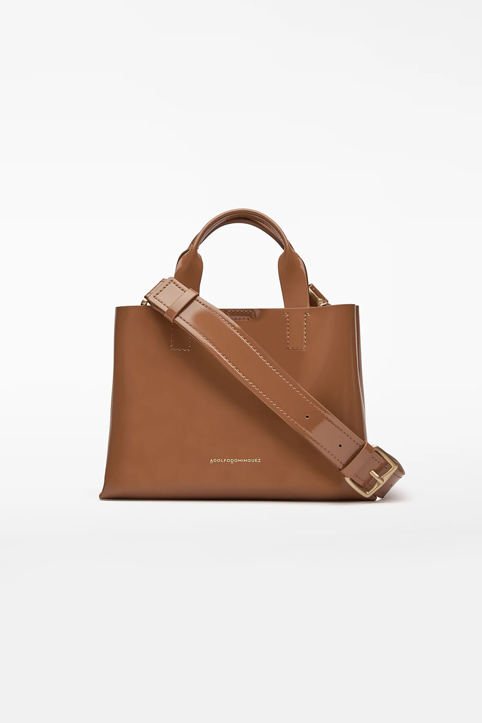 Adolfo Domínguez γυναικεία τσάντα mini shopper μονόχρωμη "Mica" - 212042311 Καμηλό