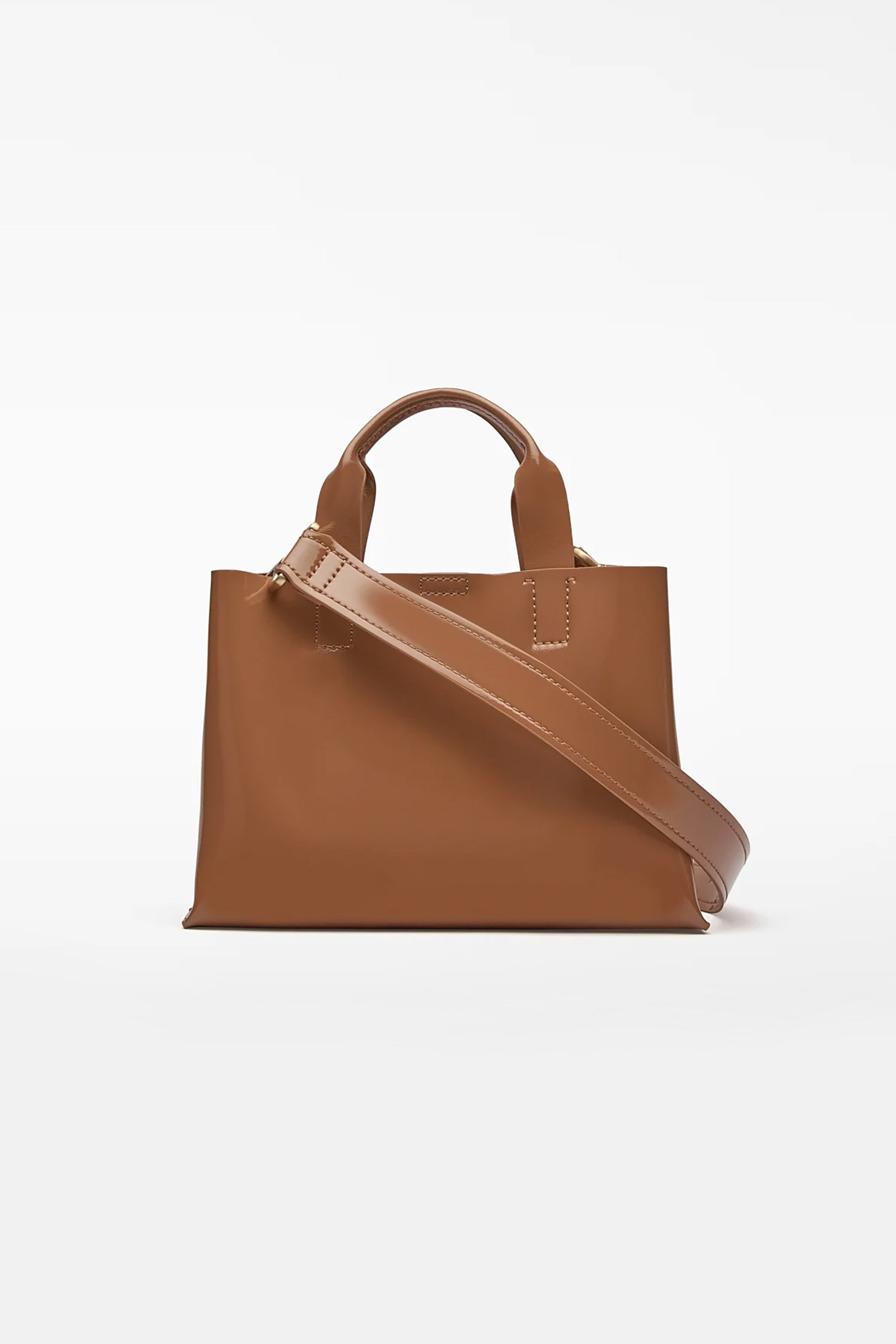 Adolfo Domínguez γυναικεία τσάντα mini shopper μονόχρωμη "Mica" - 212042311 Καμηλό φωτογραφία