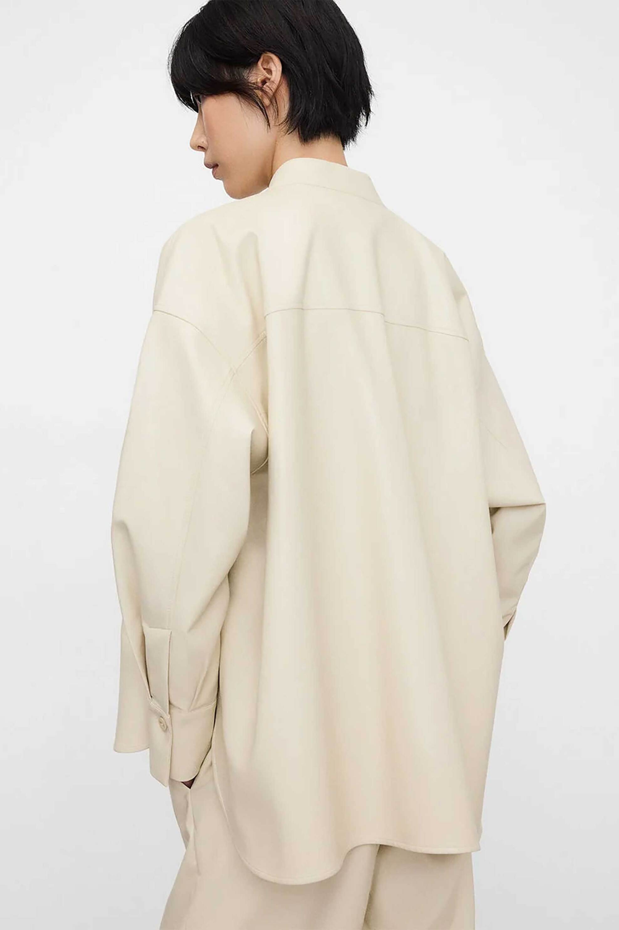Adolfo Domínguez γυναικείο overshirt με faux δέρμα - 221011139 Μπεζ φωτογραφία