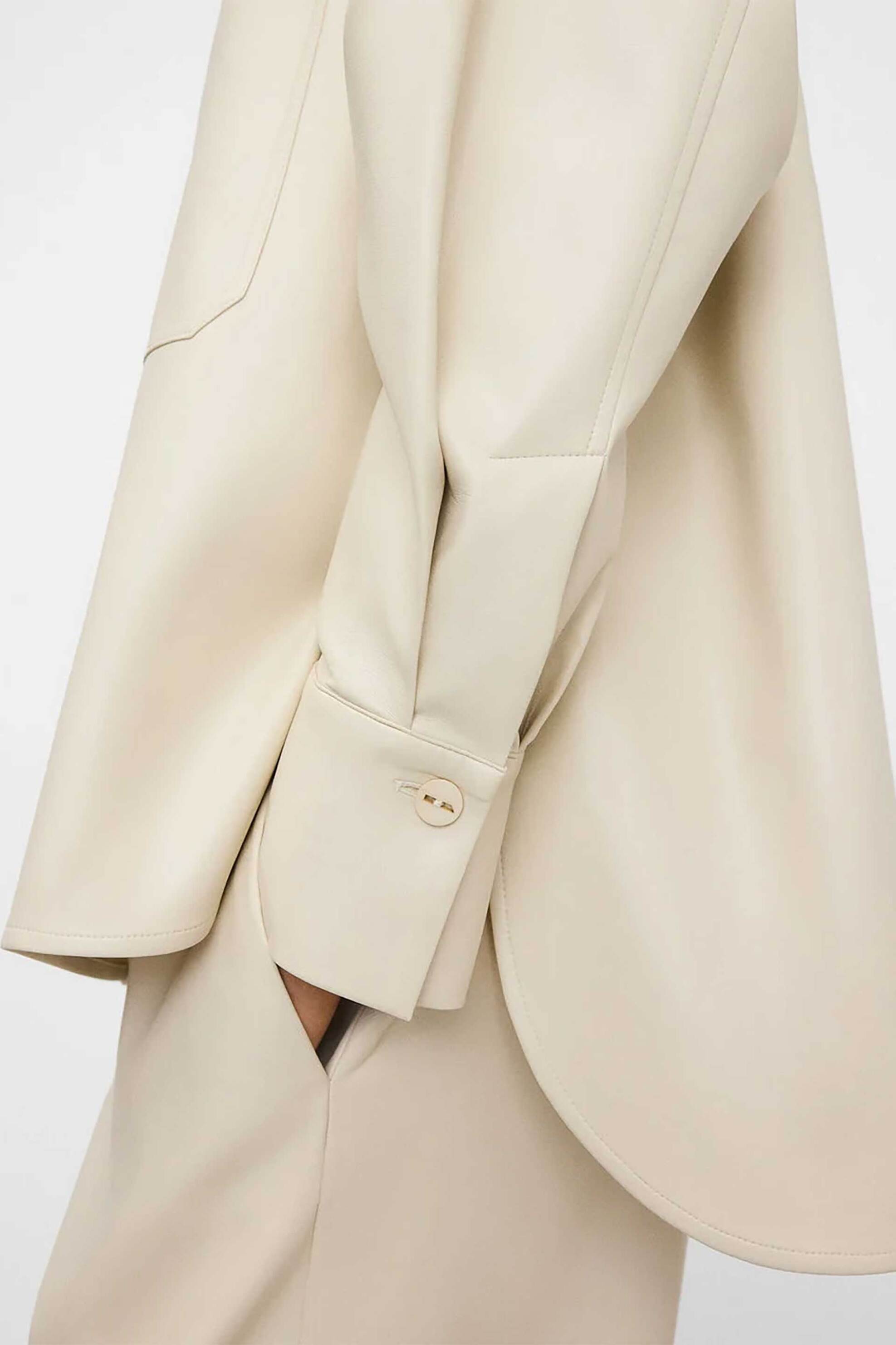 Adolfo Domínguez Γυναικείο Overshirt με Faux Δέρμα - 221011139 Μπεζ