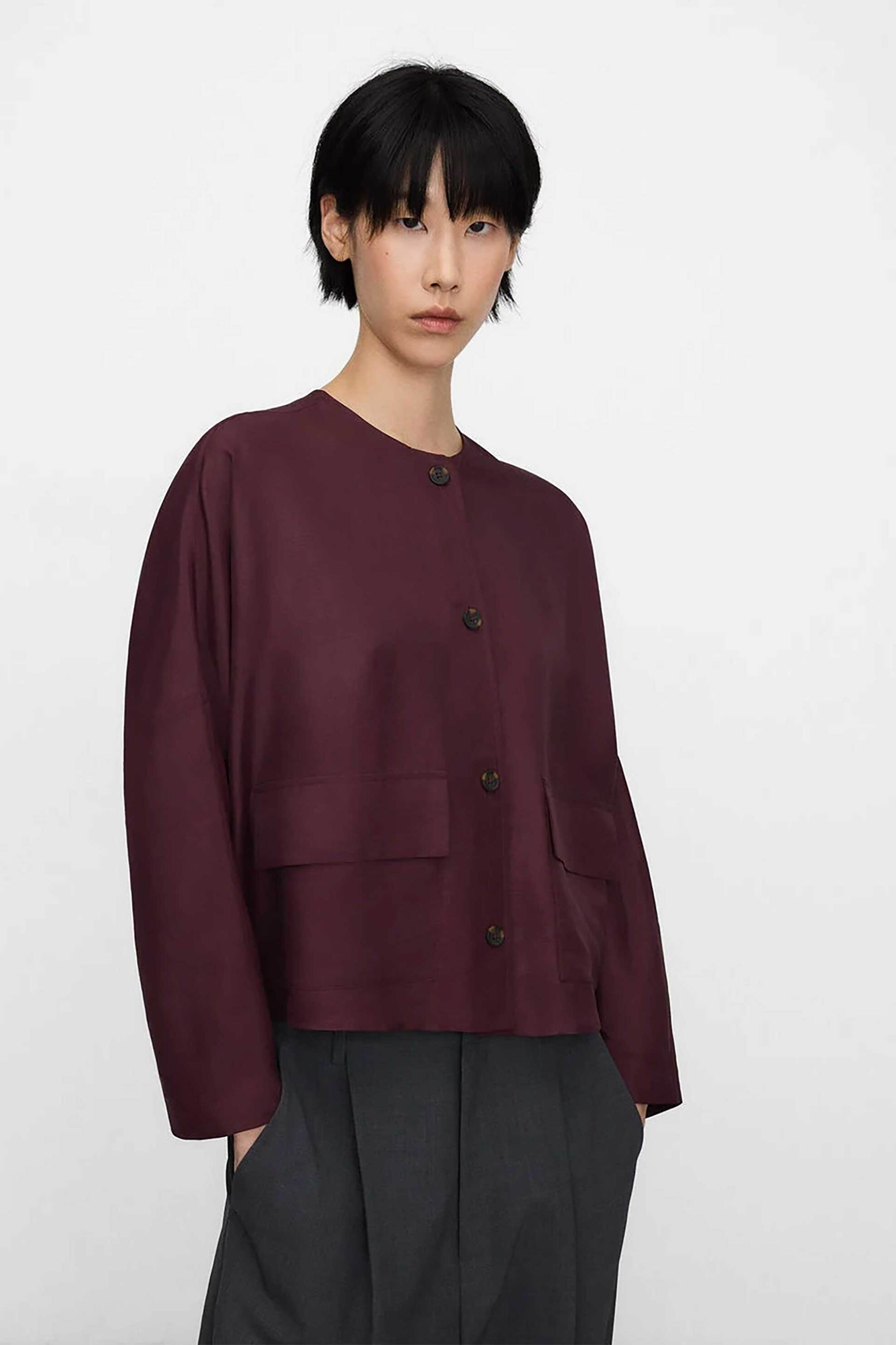 Adolfo Domínguez γυναικείο πουκάμισο μονόχρωμο - 221032335 Μοβ