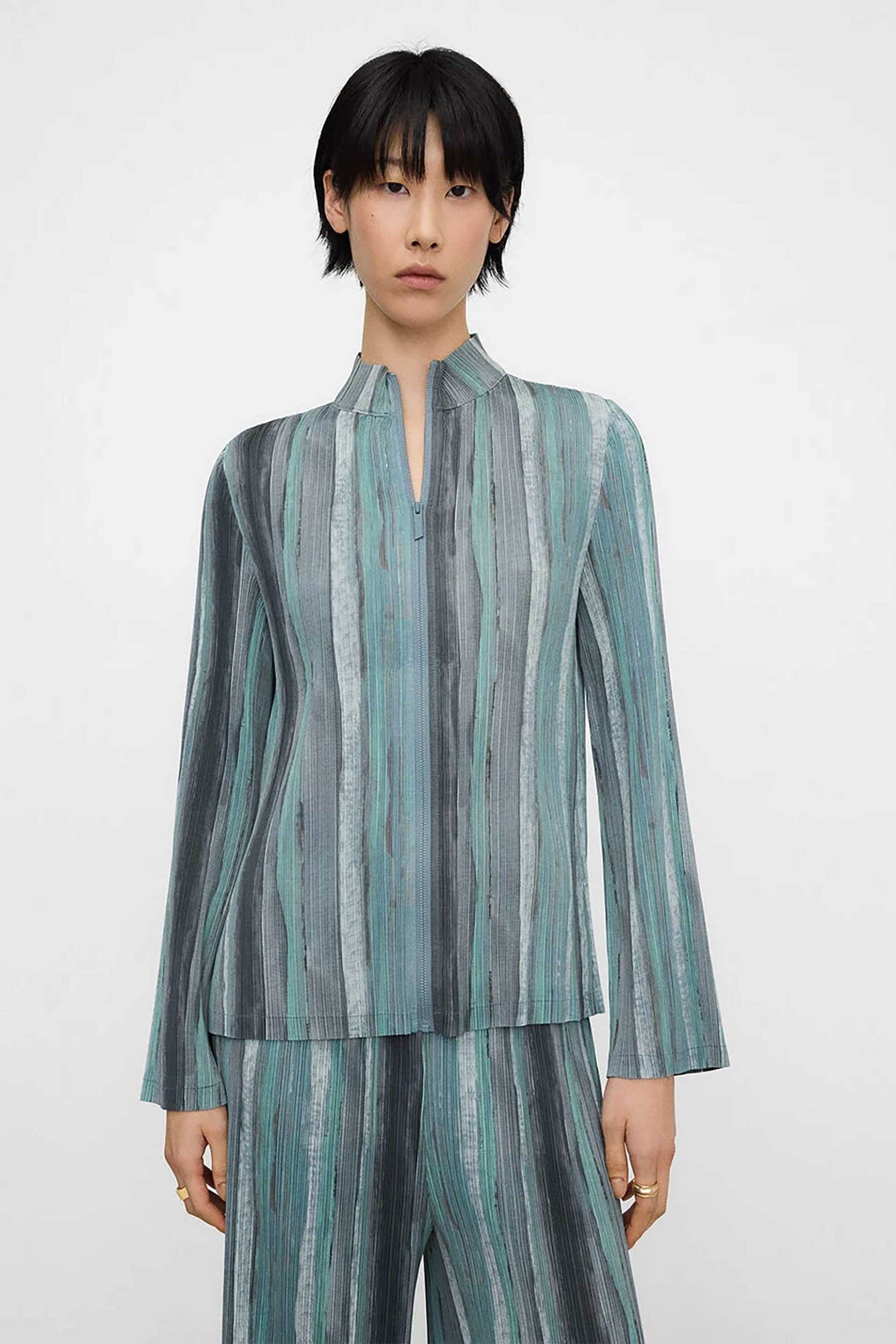 Adolfo Domínguez γυναικείο jacket με ριγέ σχέδιο - 236011157 Μπλε