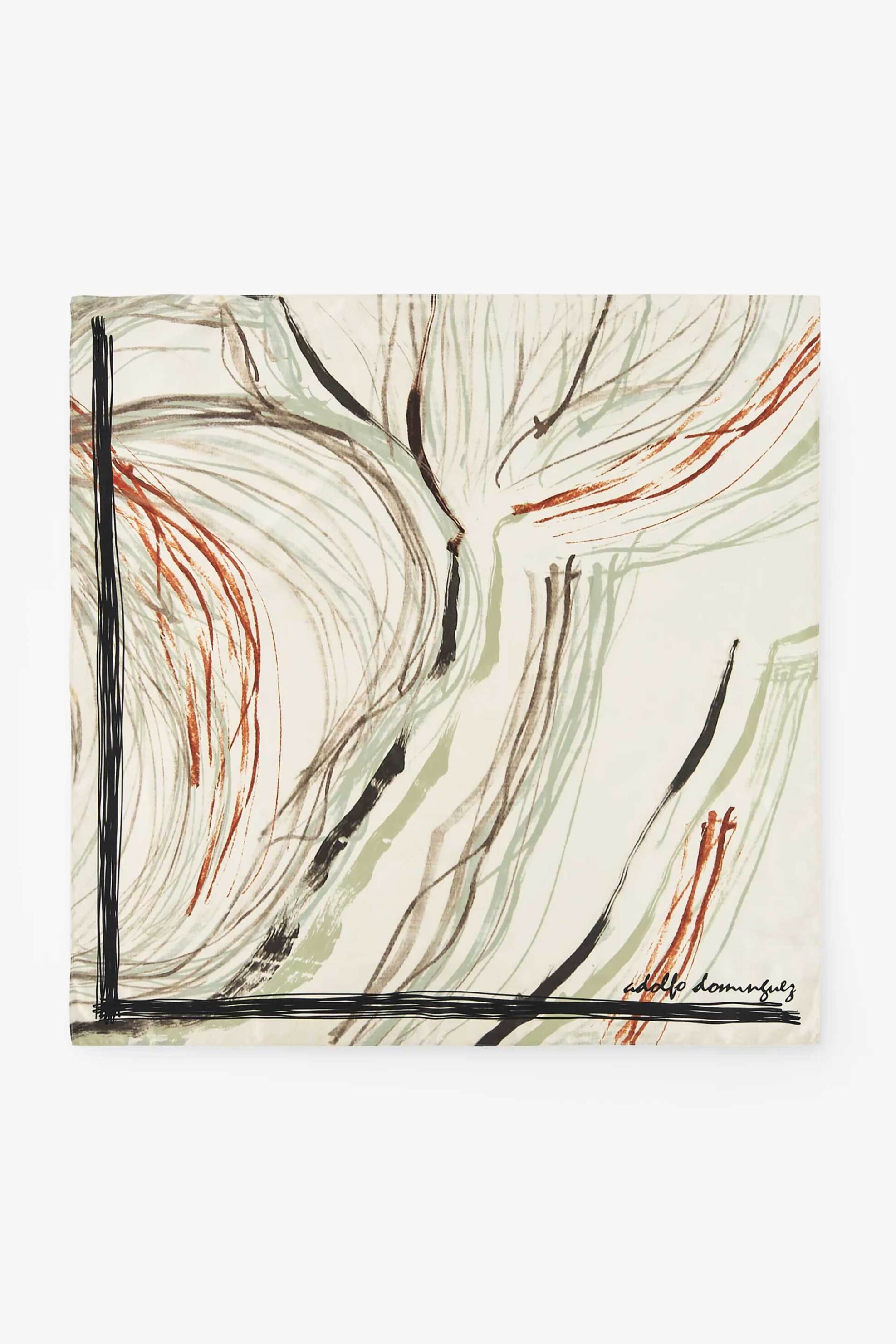 Adolfo Domínguez γυναικείο φουλάρι με all-over print - 244051113 Πράσινο Ανοιχτό