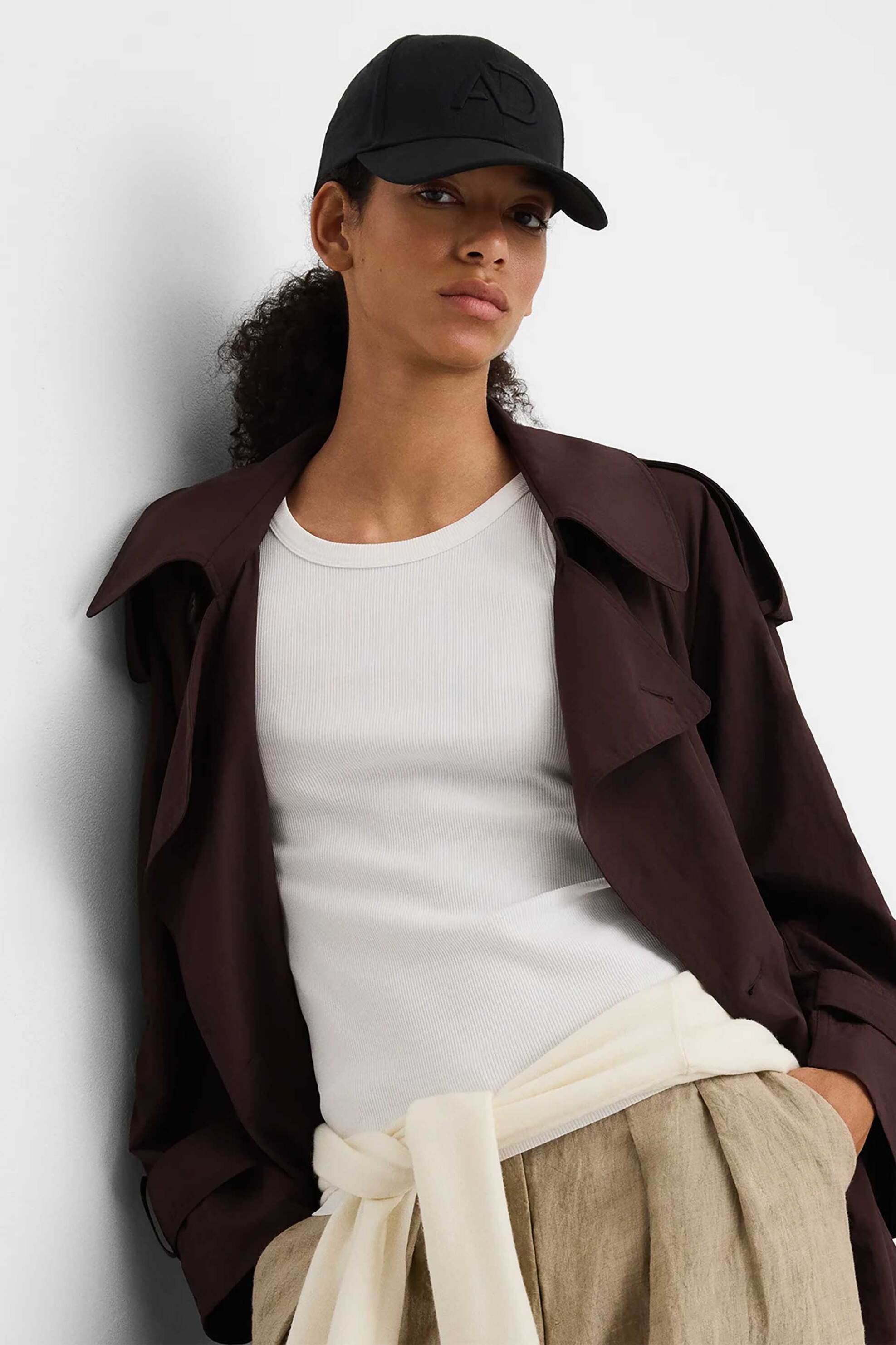 Adolfo Domínguez γυναικείο καπέλο με λογότυπο - 245021065 Μαύρο φωτογραφία