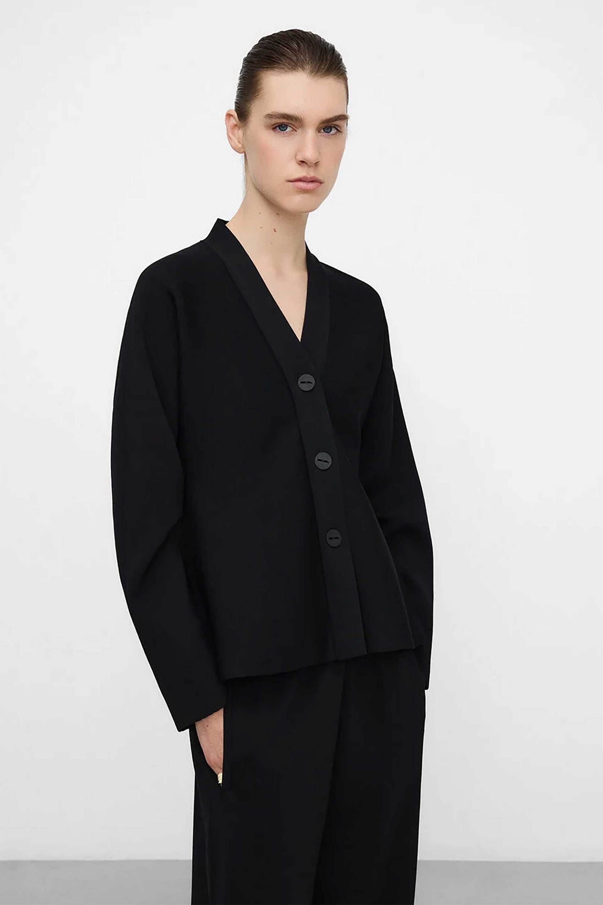 Adolfo Domínguez γυναικεία ζακέτα μονόχρωμη ribbed - 252041357 Μαύρο