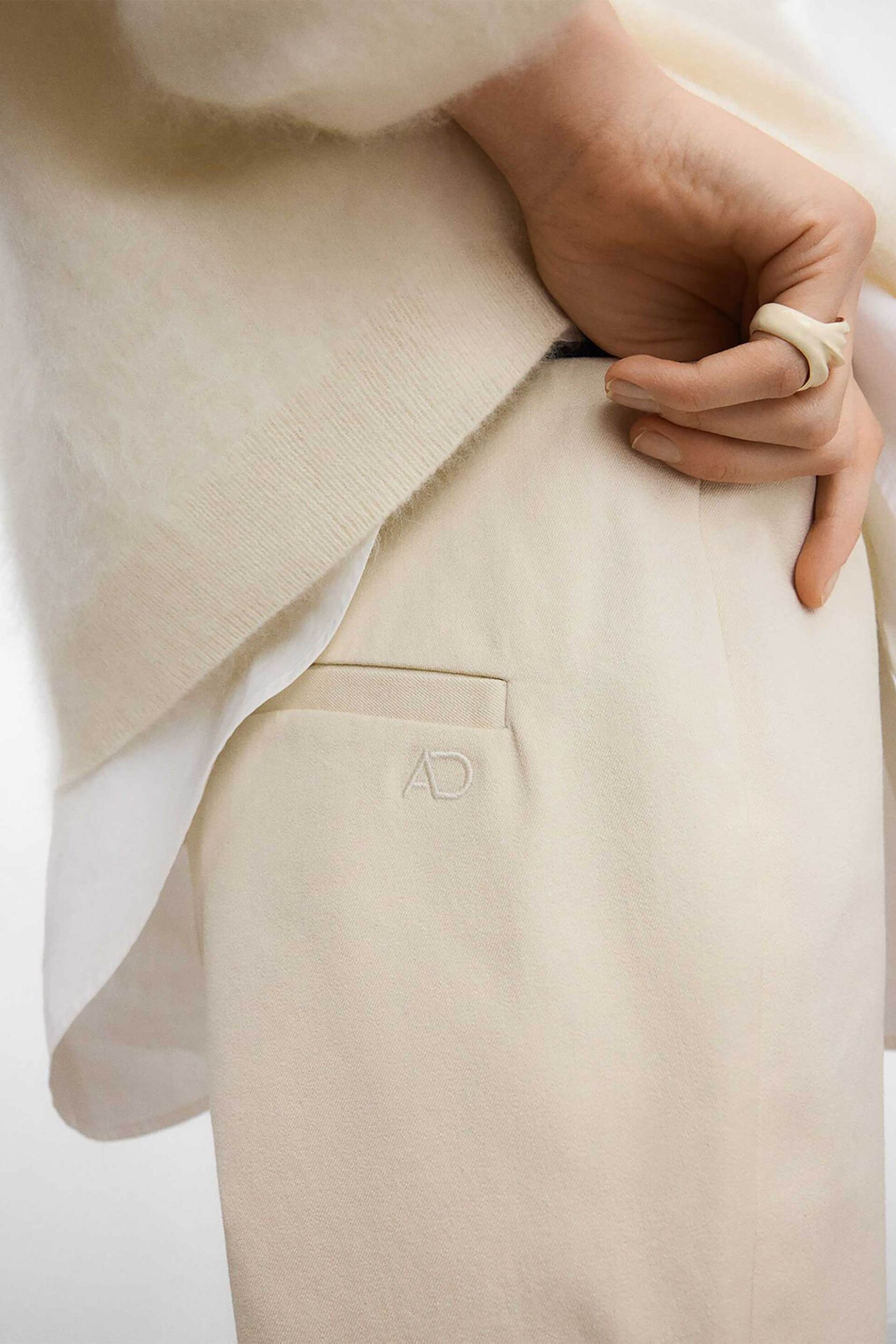 Adolfo Domínguez γυναικείο παντελόνι Slim Fit - 268011127 Μπεζ φωτογραφία