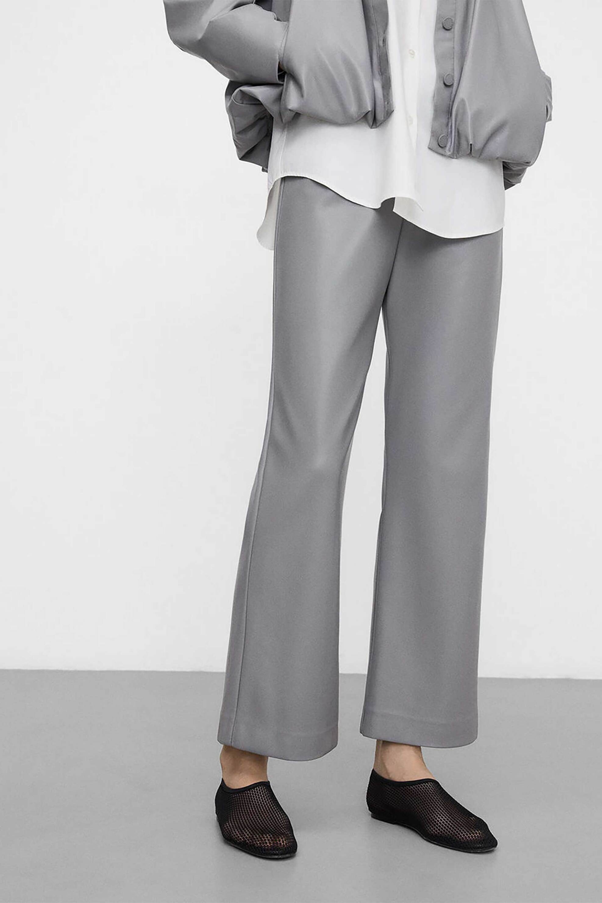 ADOLFO DOMINGUEZ Adolfo Domínguez γυναικείο παντελόνι από faux δέρμα Relaxed Fit - 269052329 Γκρι - 2