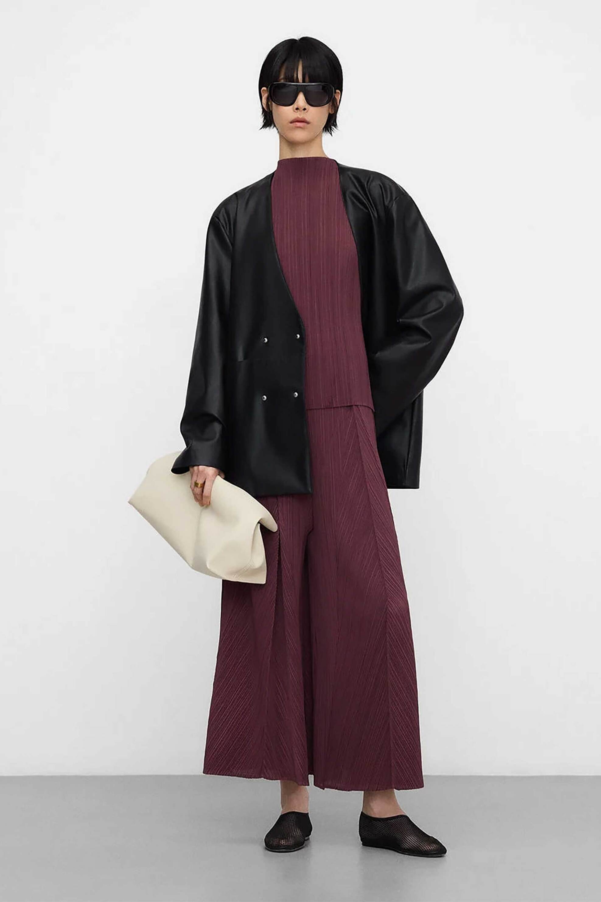 ADOLFO DOMINGUEZ Adolfo Domínguez γυναικείο παντελόνι Relaxed Fit "Palazzo" - 269062341 Μοβ