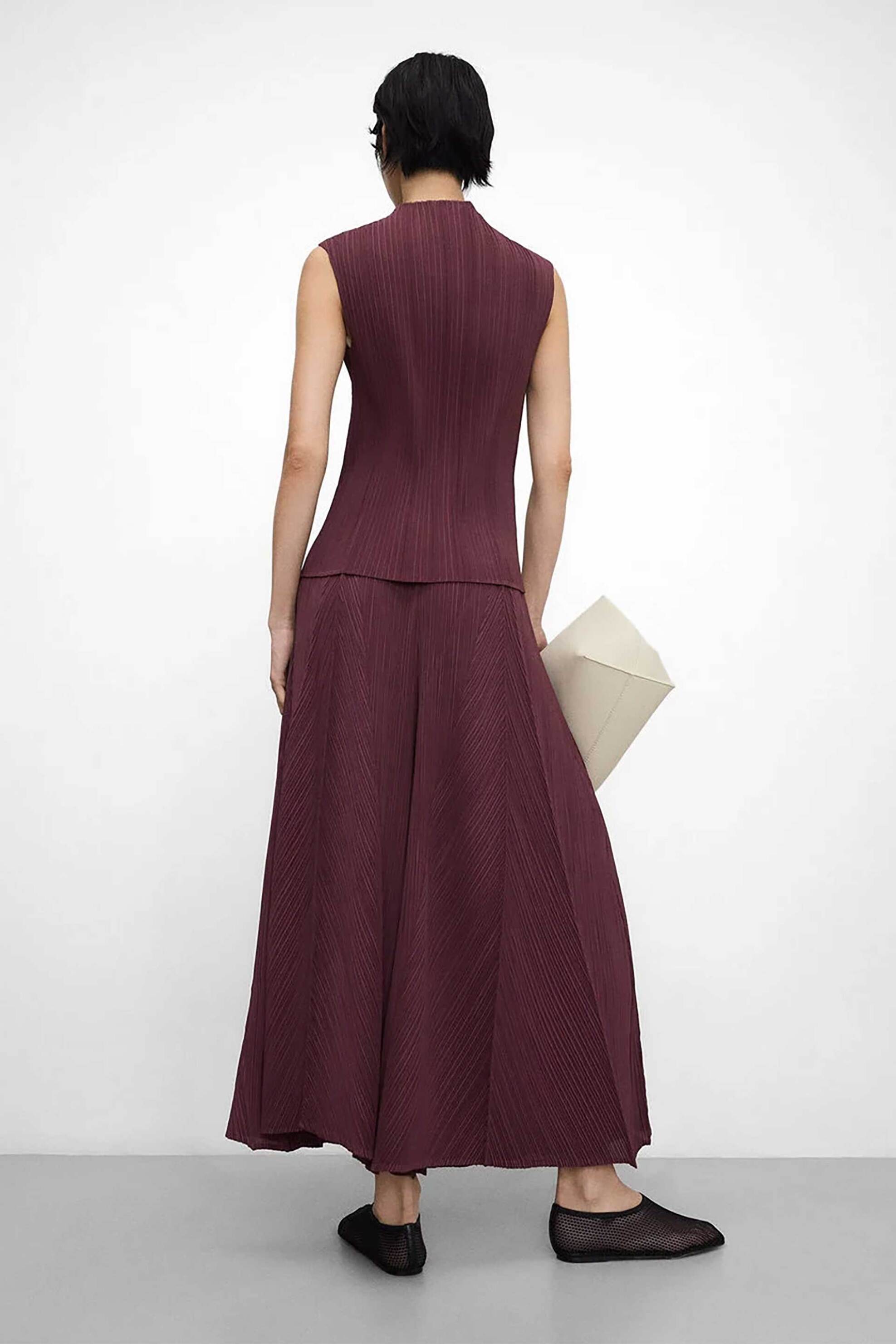 Adolfo Domínguez γυναικείο παντελόνι Relaxed Fit "Palazzo" - 269062341 Μοβ φωτογραφία