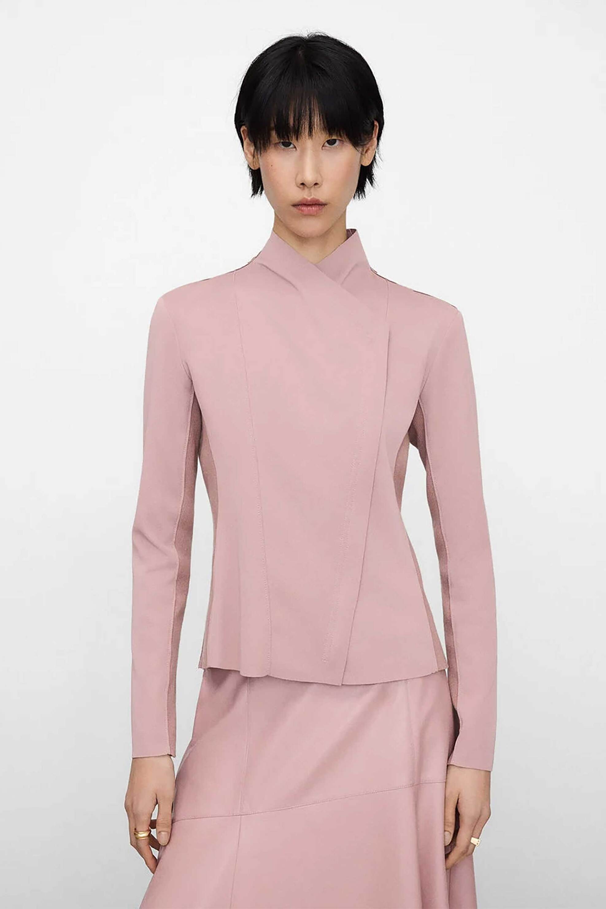 Adolfo Domínguez γυναικείο biker jacket faux suede - 275011153 Ροζ