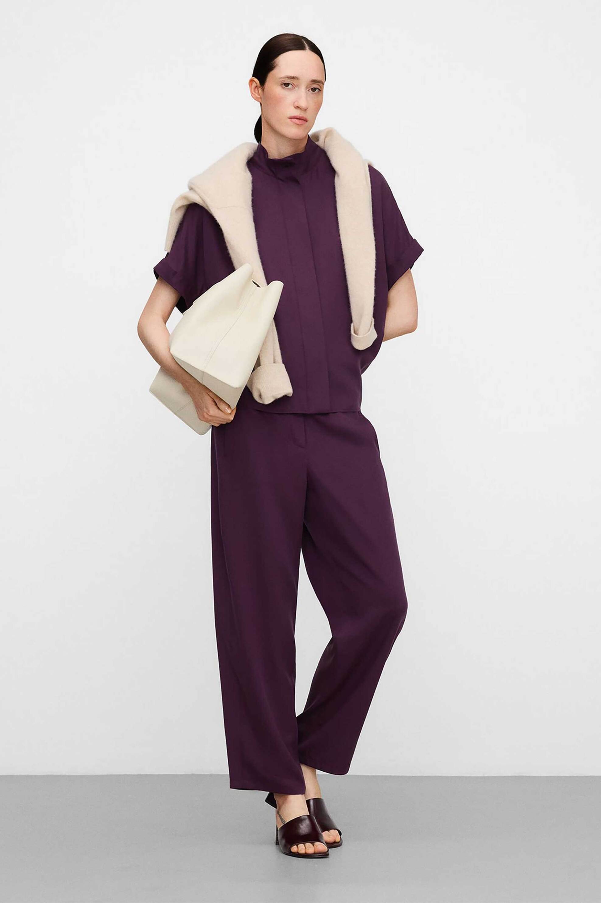 ADOLFO DOMINGUEZ Adolfo Domínguez γυναικείο πουκάμισο Loose Fit - 222021744 Μοβ Σκούρο - 2
