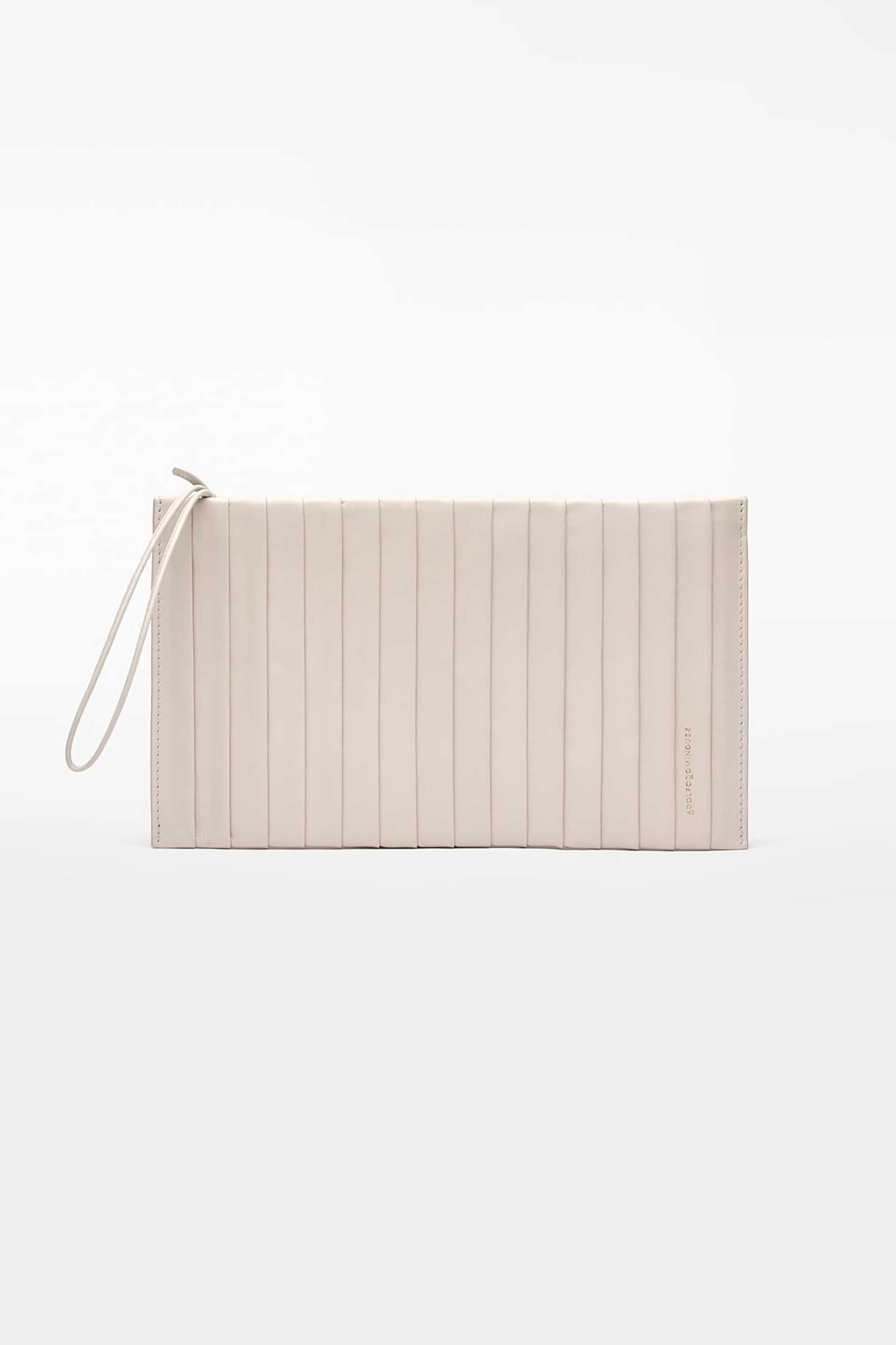 Adolfo Domínguez γυναικείο clutch με πλισέ σχέδιο - 231051658 Εκρού