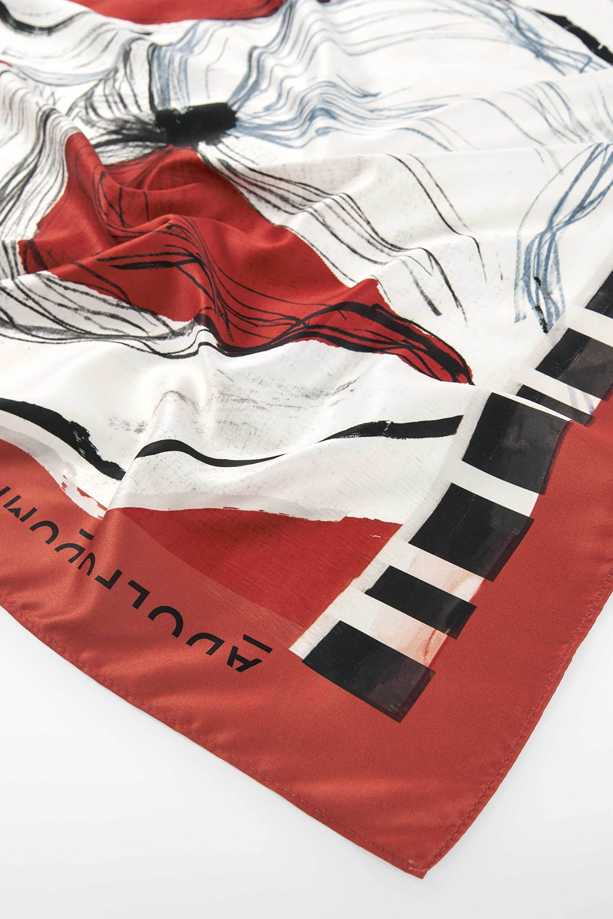 Adolfo Domínguez Γυναικείο Φουλάρι με All-Over Print - 244071648 Κόκκινο