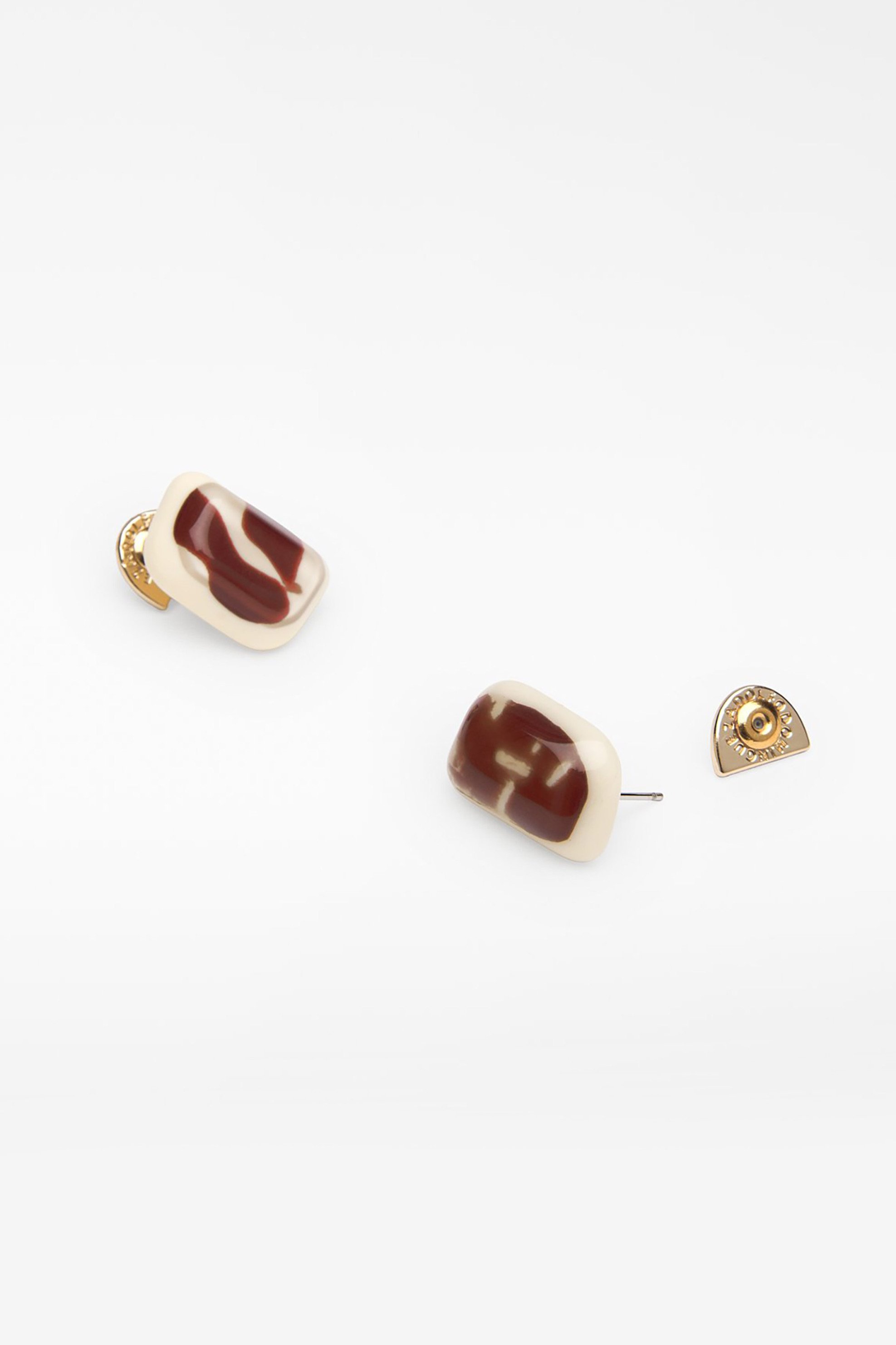 ADOLFO DOMINGUEZ Adolfo Domínguez γυναικεία σκουλαρίκια "Marbled Resin" - 259071383 Εκρού - 2