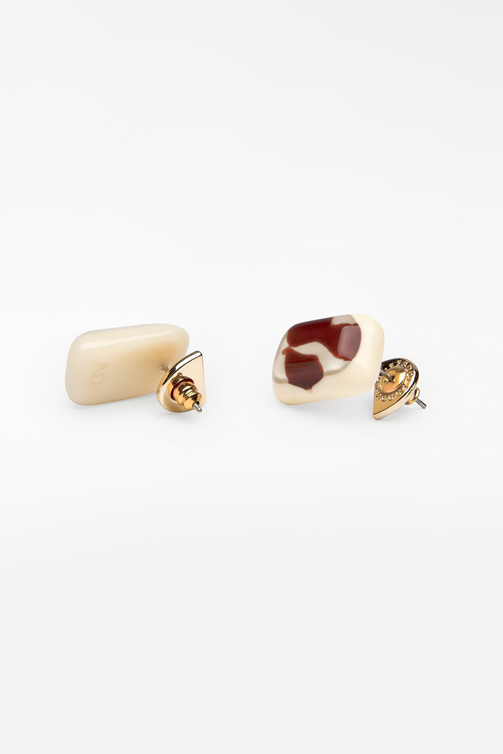 ADOLFO DOMINGUEZ Adolfo Domínguez γυναικεία σκουλαρίκια "Marbled Resin" - 259071383 Εκρού - 3