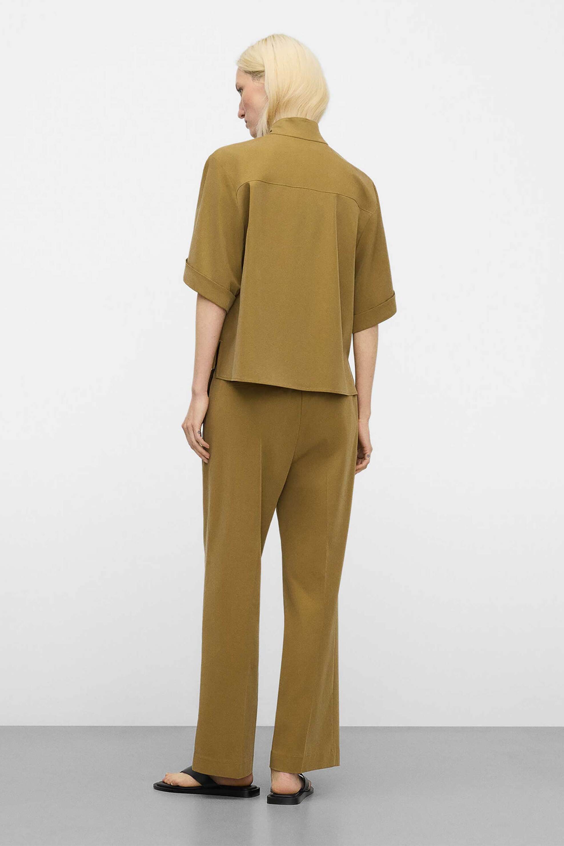 Adolfo Domínguez Γυναικείο Παντελόνι Straight Fit - 268031739 Λαδί