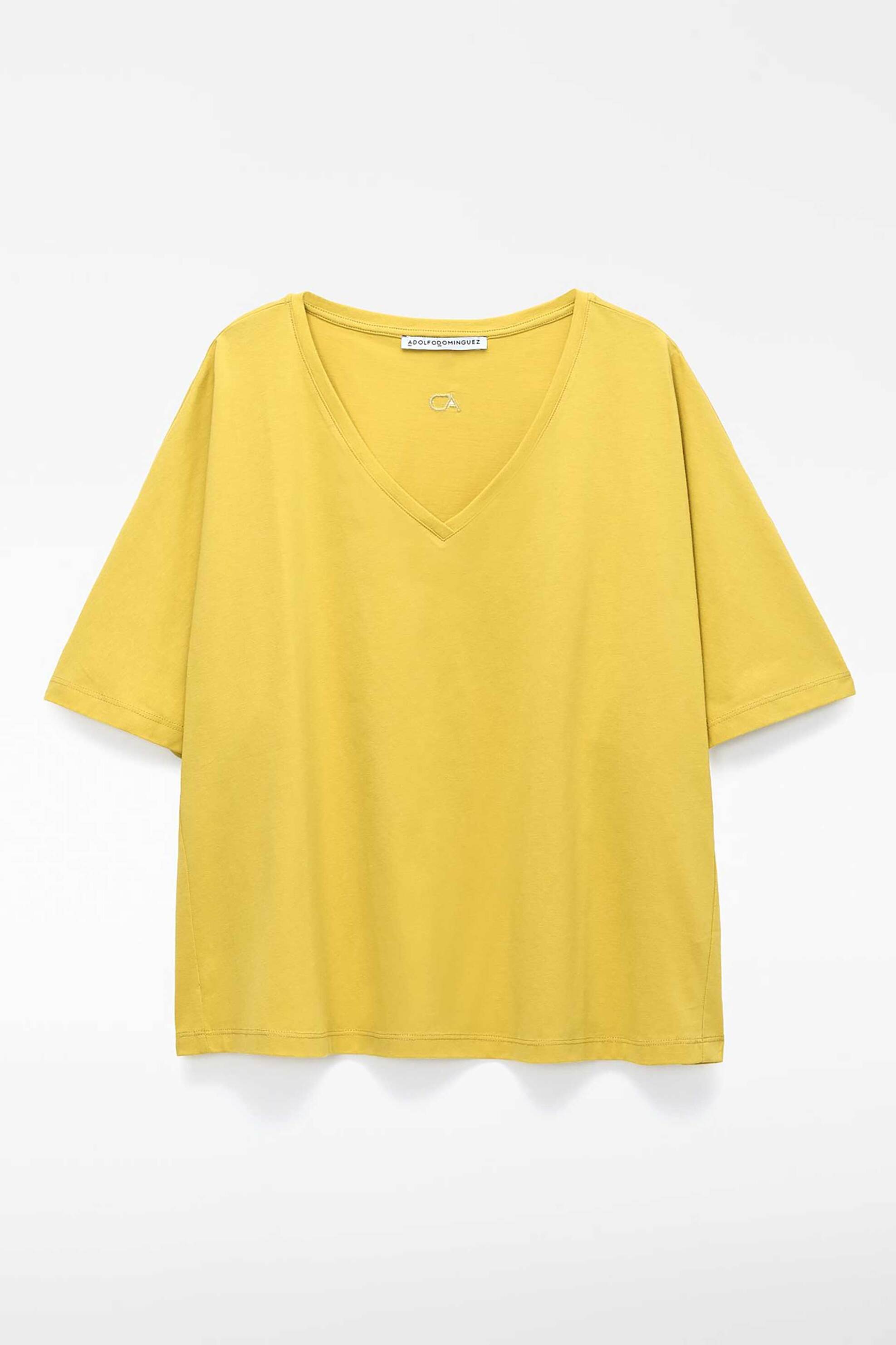 Adolfo Domínguez Γυναικείο Τ-Shirt με V Λαιμόκοψη - 272031782 Μαύρο
