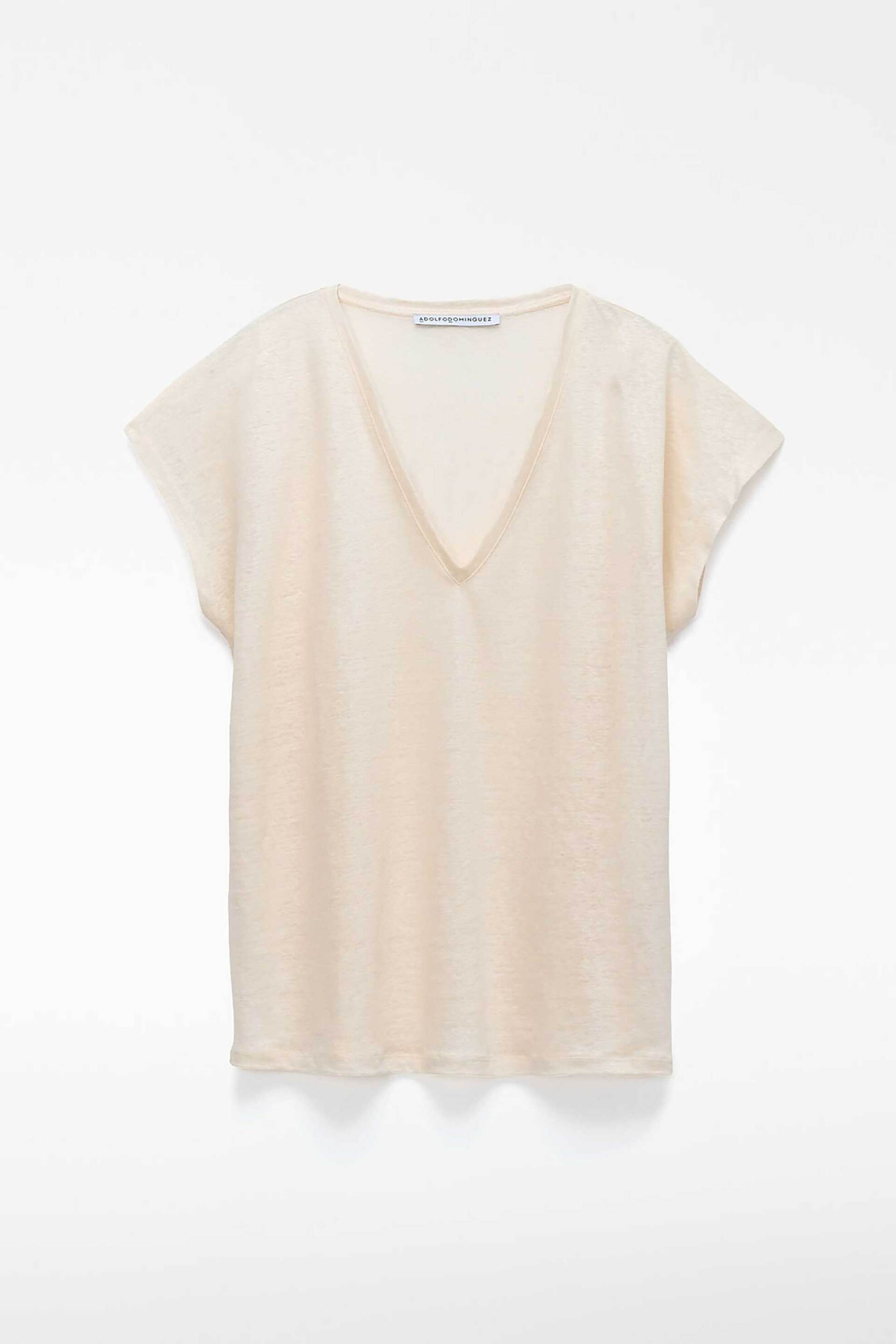 Adolfo Domínguez Γυναικείο Τ-Shirt Λινό - 272041783 Εκρού