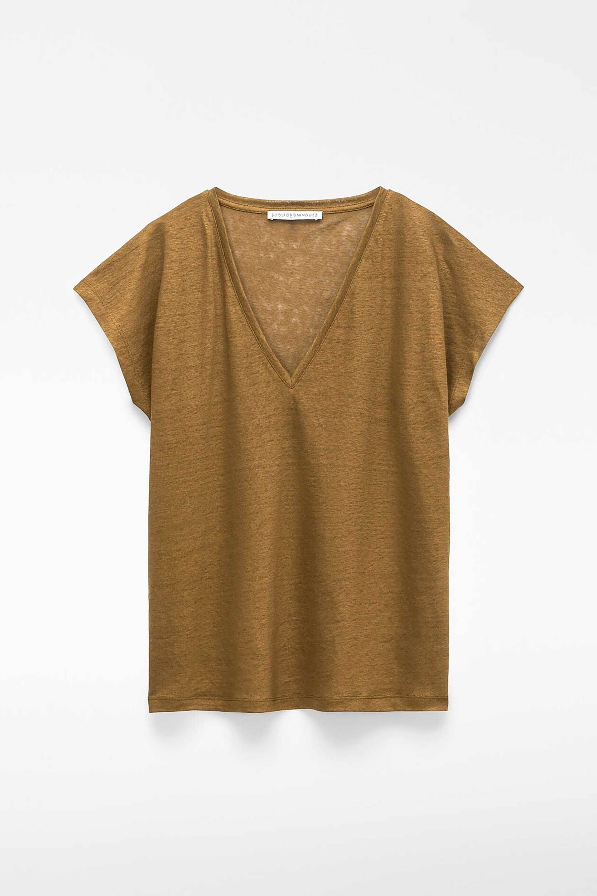 Adolfo Domínguez Γυναικείο Τ-Shirt Λινό - 272041783 Χακί