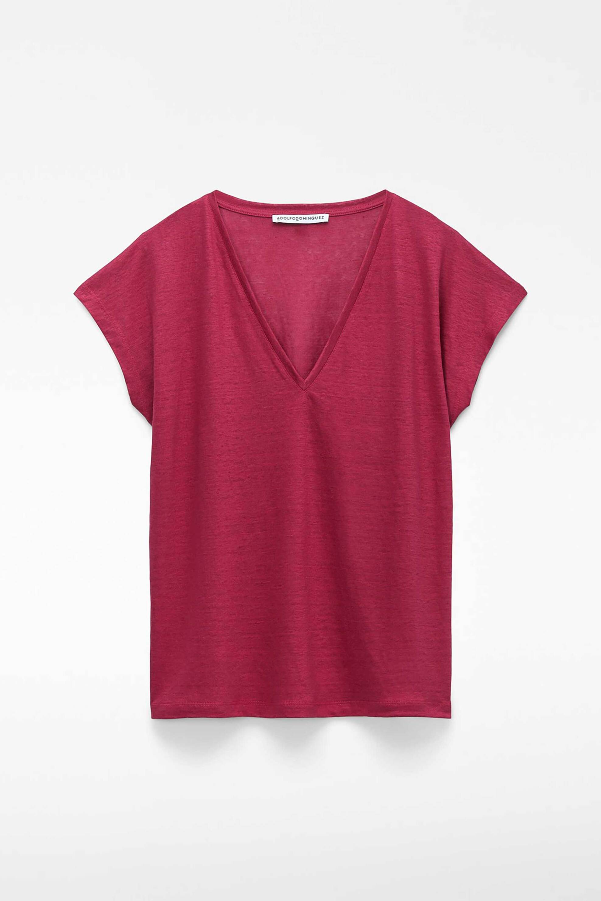 Adolfo Domínguez Γυναικείο Τ-Shirt Λινό - 272041783 Βυσσινί