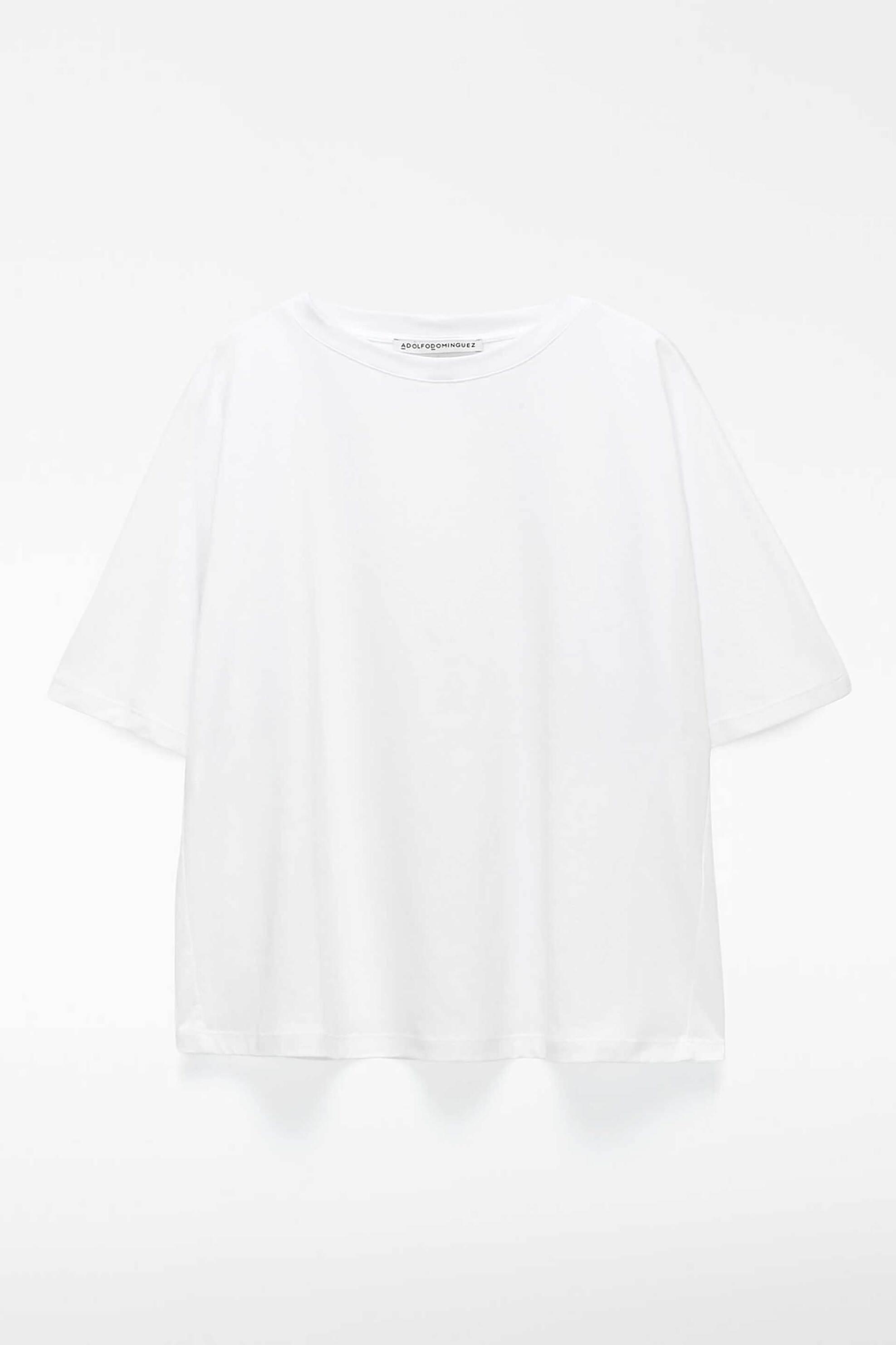Adolfo Domínguez Γυναικείο Τ-Shirt με Στρογγυλή Λαιμόκοψη - 272061781 Λευκό