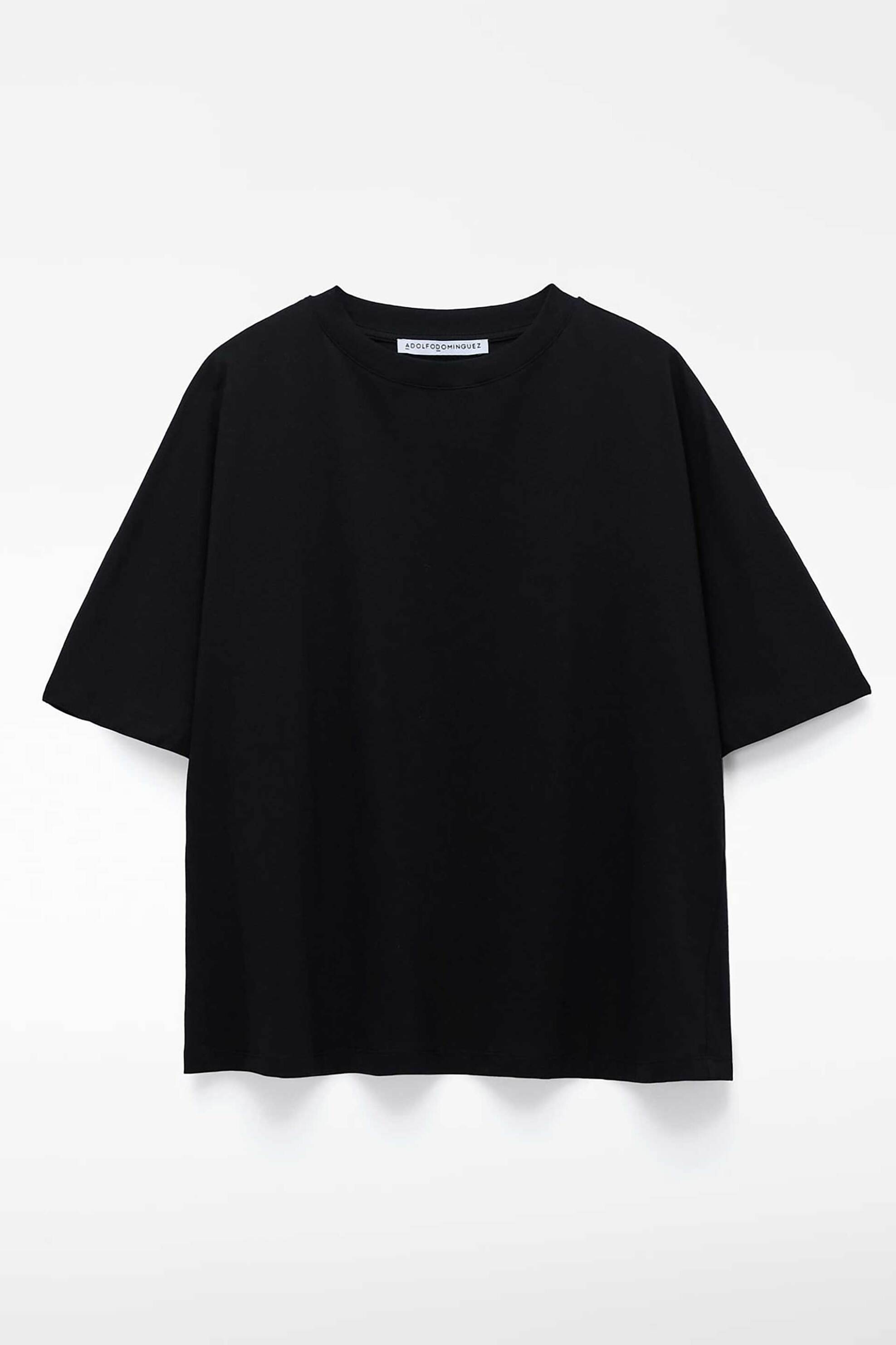 Adolfo Domínguez Γυναικείο Τ-Shirt με Στρογγυλή Λαιμόκοψη - 272061781 Μαύρο