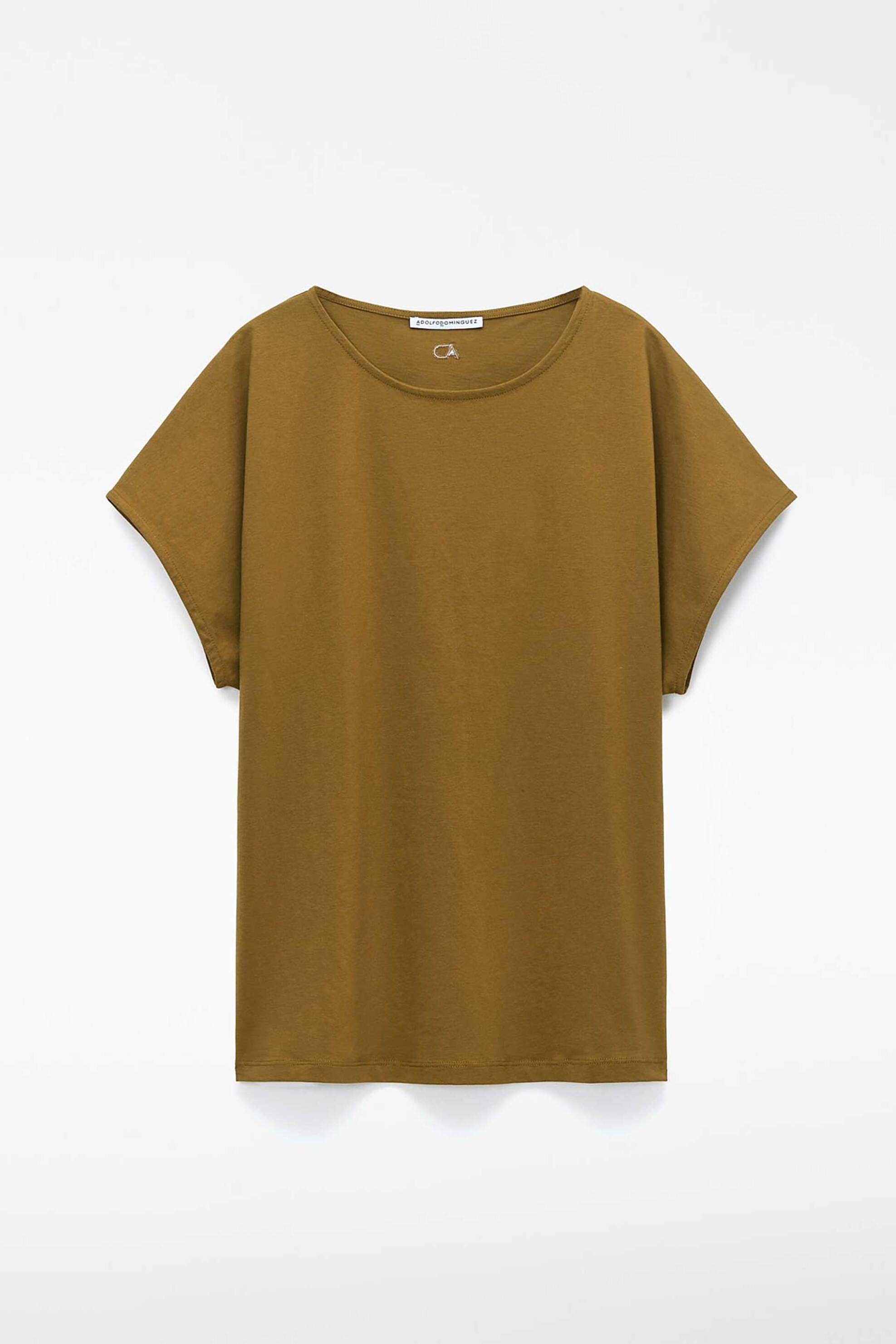 Adolfo Domínguez Γυναικείο Τ-Shirt με Boat Λαιμόκοψη - 272072488 Χακί