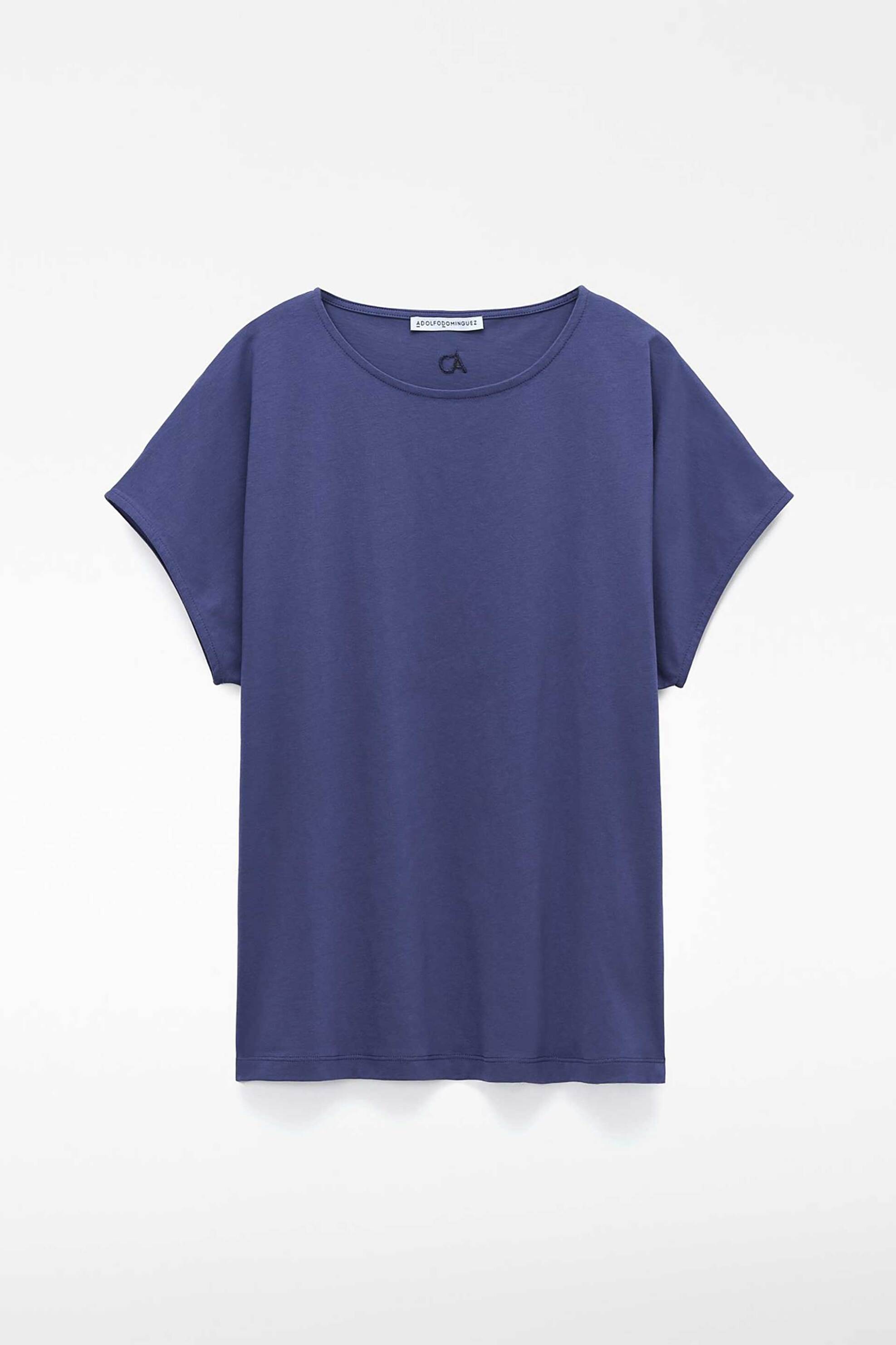 Adolfo Domínguez Γυναικείο Τ-Shirt με Boat Λαιμόκοψη - 272072488 Μπλε