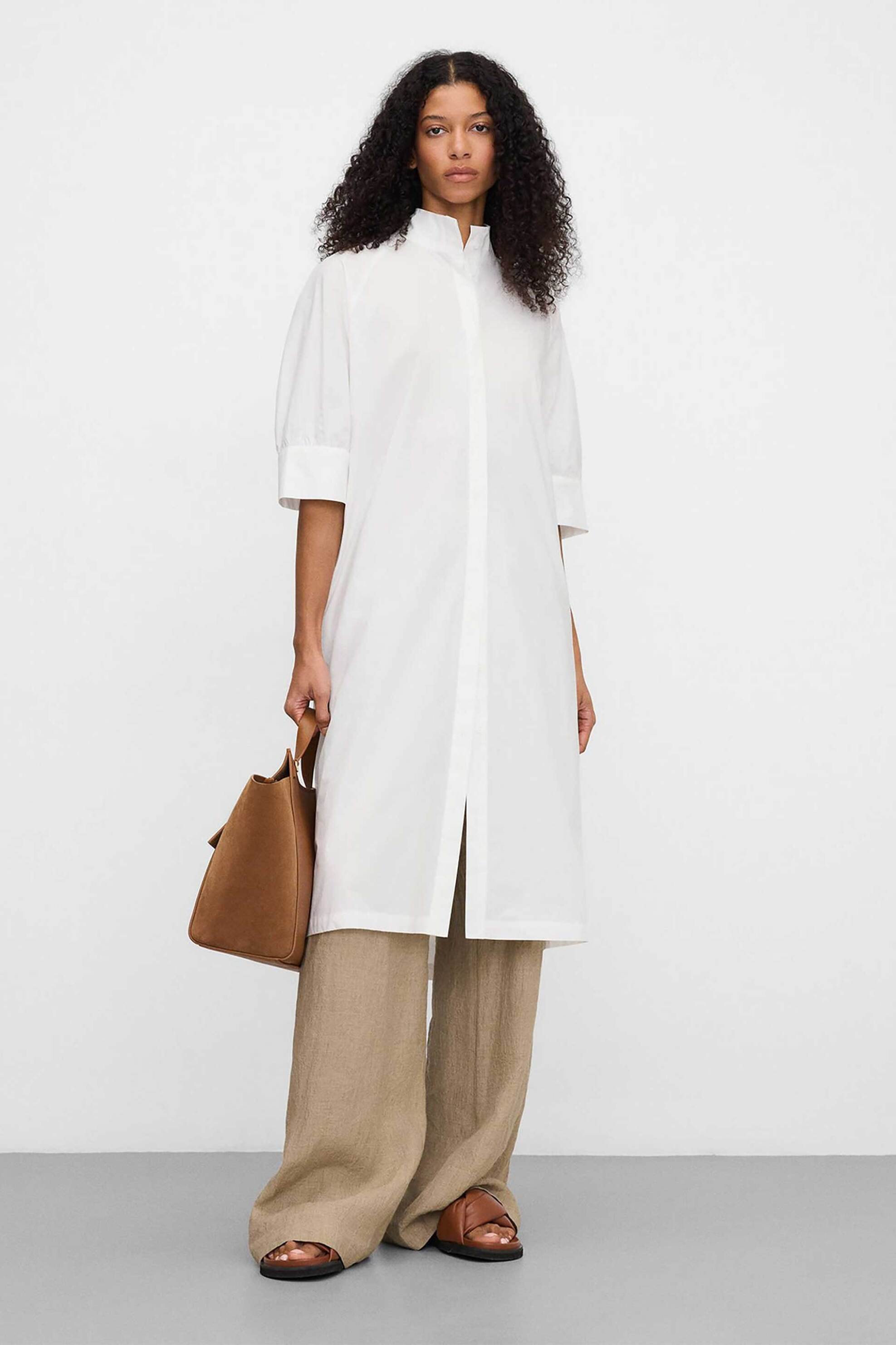 ADOLFO DOMINGUEZ Adolfo Domínguez γυναικείο midi shirt dress - 292112423 Λευκό - 2