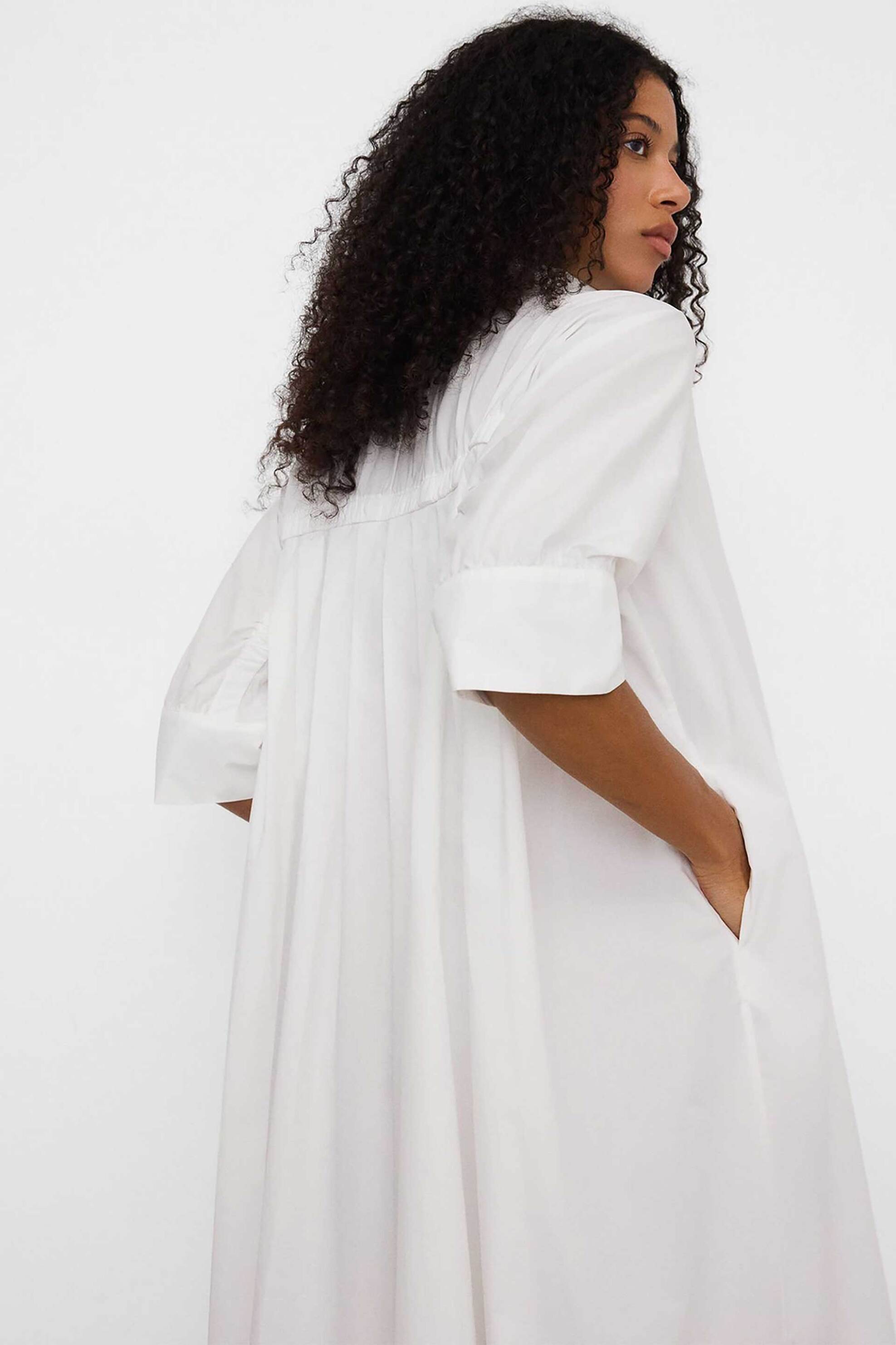 ADOLFO DOMINGUEZ Adolfo Domínguez γυναικείο midi shirt dress - 292112423 Λευκό - 3
