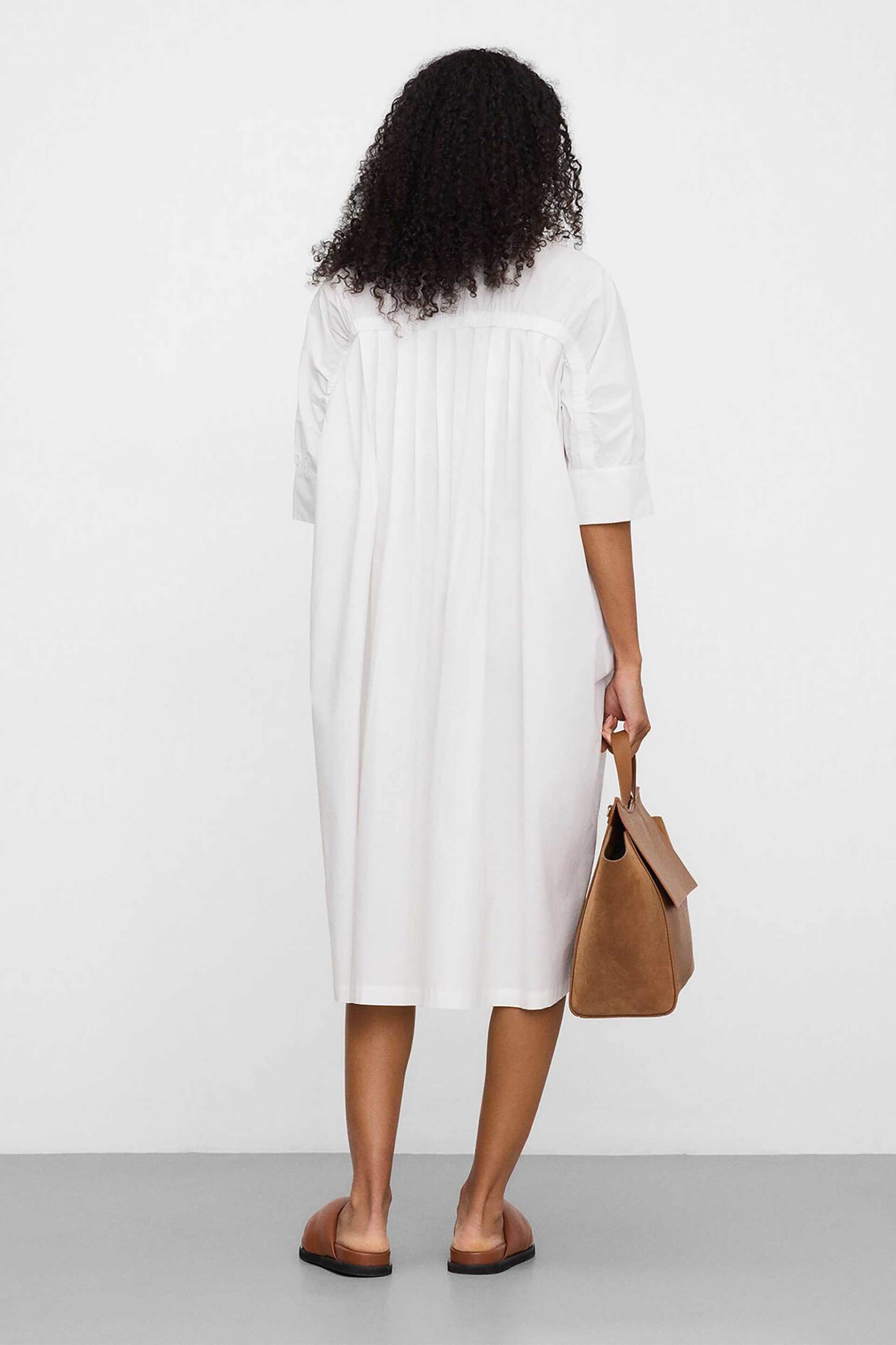 Adolfo Domínguez Γυναικείο Midi Shirt Dress - 292112423 Λευκό