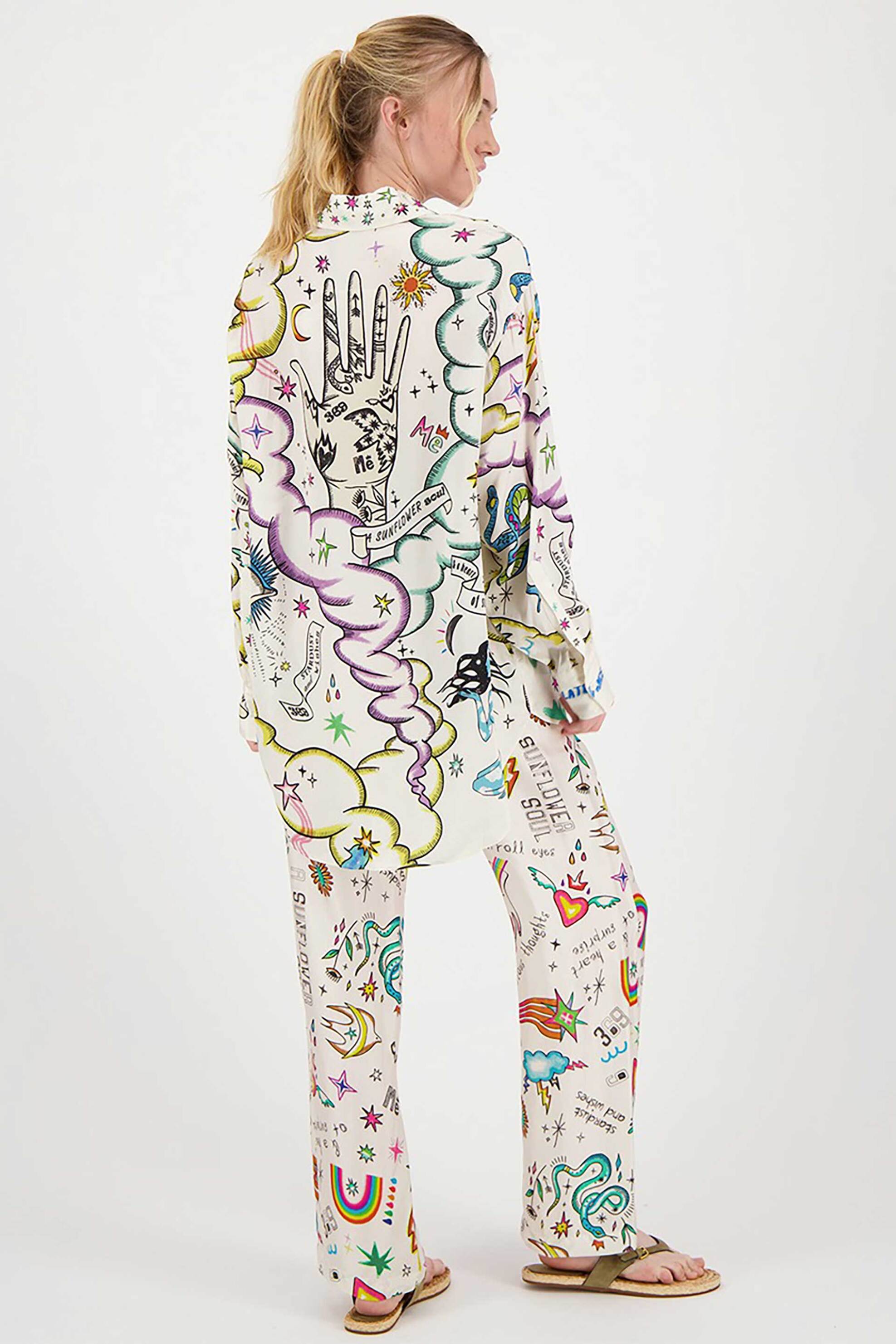 ME369 γυναικείο πουκάμισο με all-over print "Billie Enlightenment" - 31391/SS25 Πολύχρωμο φωτογραφία