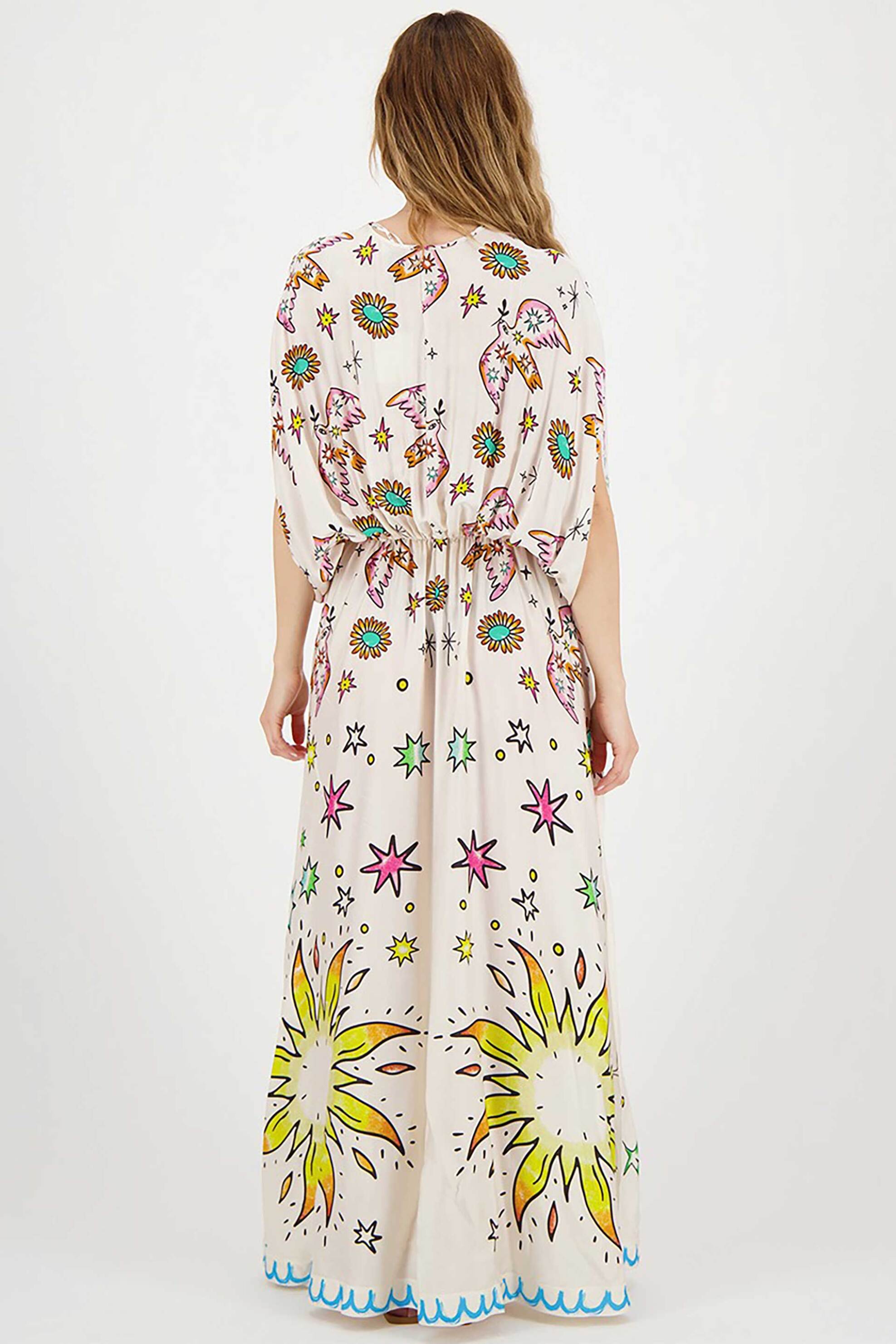 ME369 γυναικείο καφτάνι με all-over print "Bailey Enlightenment" - 70841/SS25 Πολύχρωμο φωτογραφία