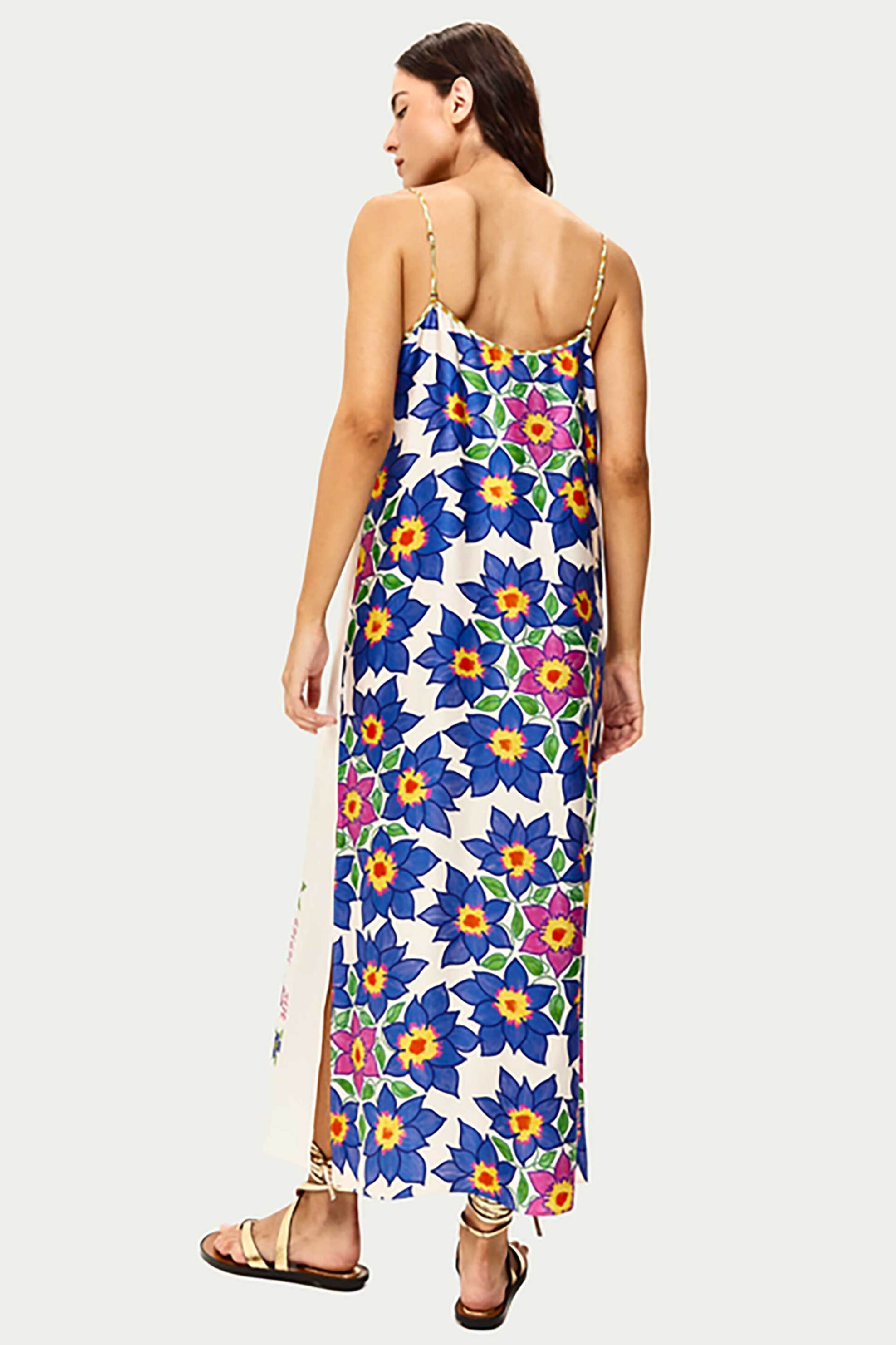 ME369 γυναικείο maxi φόρεμα με all-over print "Olivia Markers" - 70736/SS26 Πολύχρωμο φωτογραφία