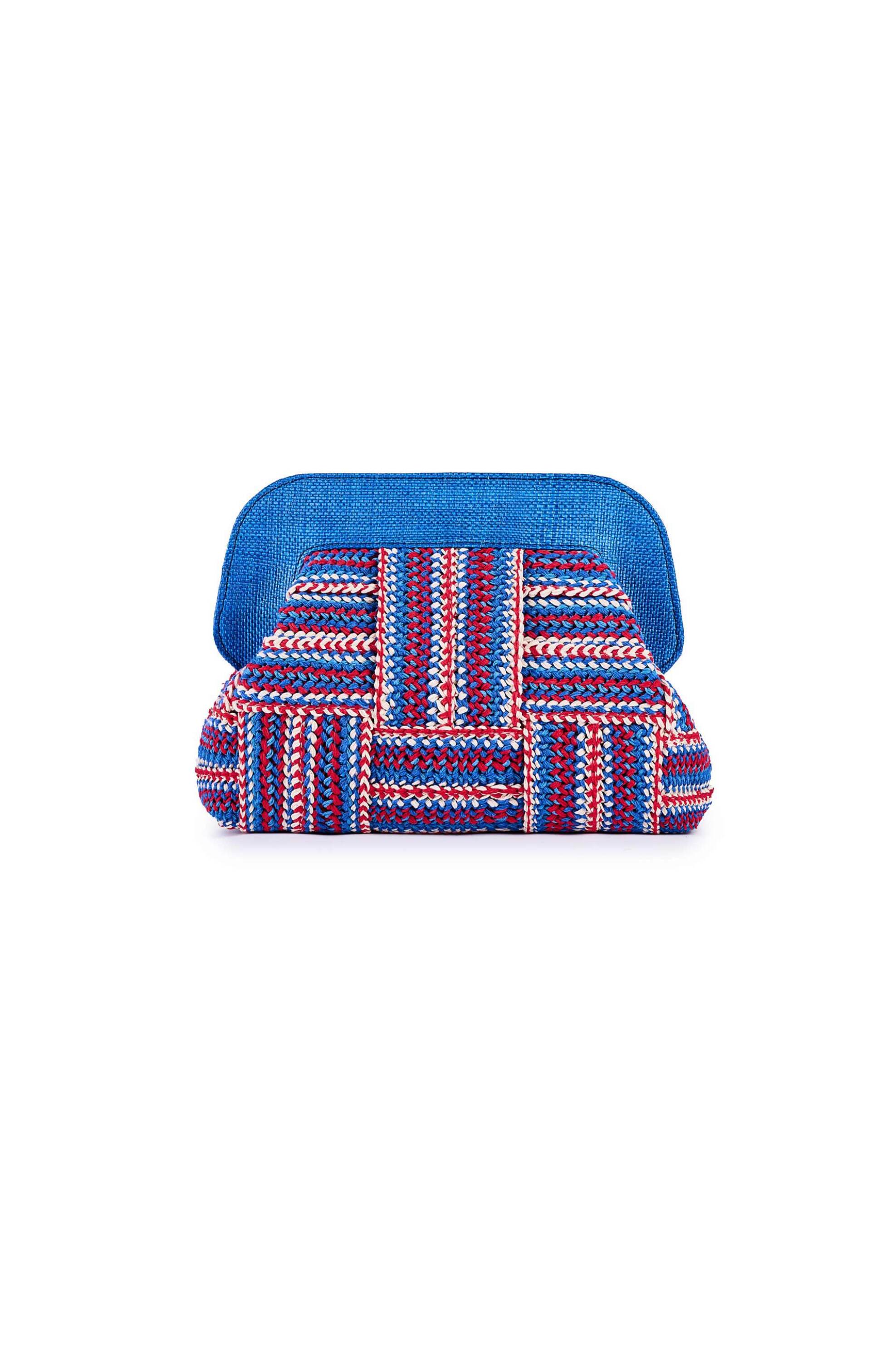 VIAMAILBAG ViaMailBag γυναικεία χειροποίητη τσάντα clutch "Dalia Multi" - DALIA/MULTI/SS25 Μπλε
