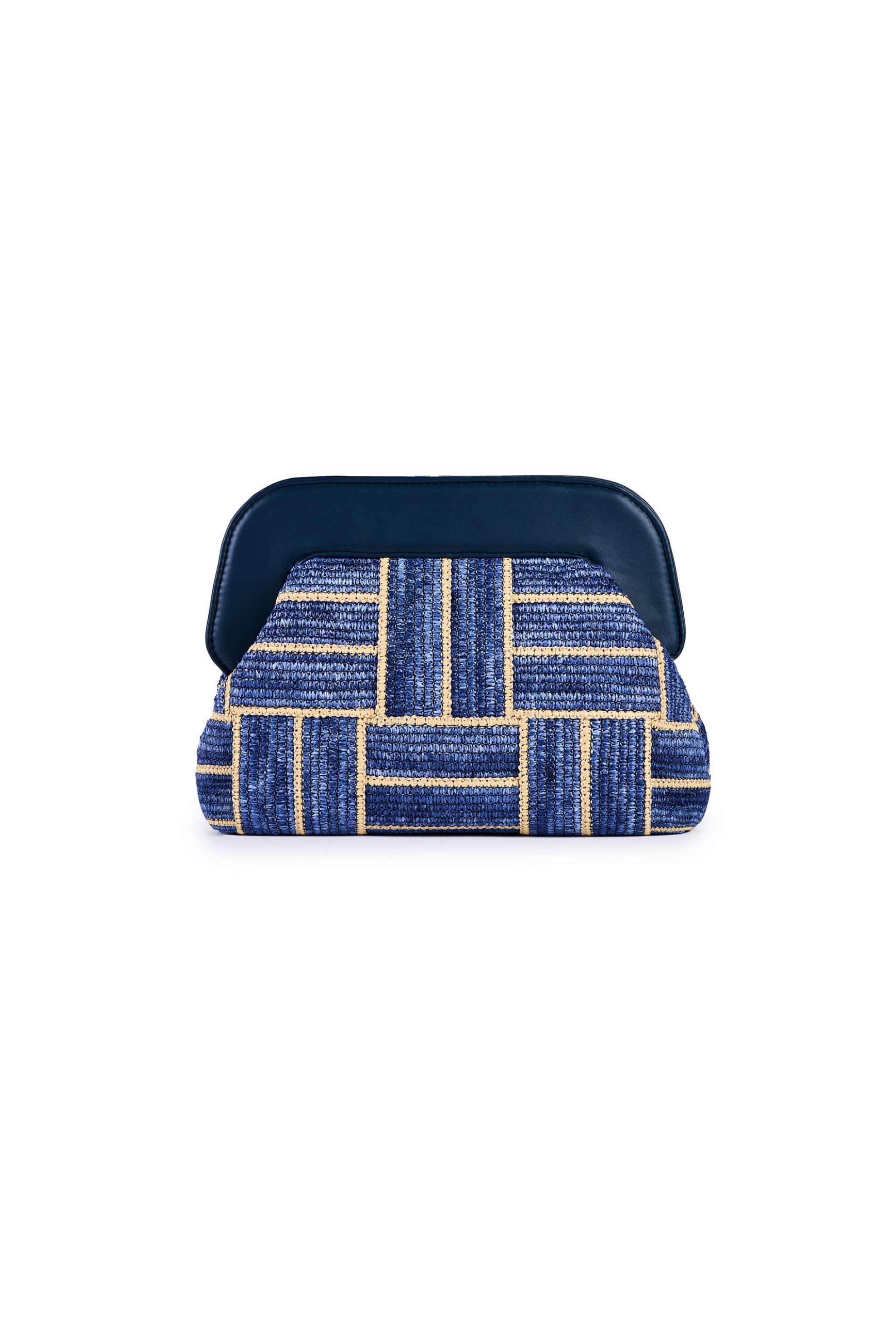 VIAMAILBAG ViaMailBag γυναικεία χειροποίητη τσάντα clutch "Dalia Net" - DALIA/NET/SS25 Μπλε
