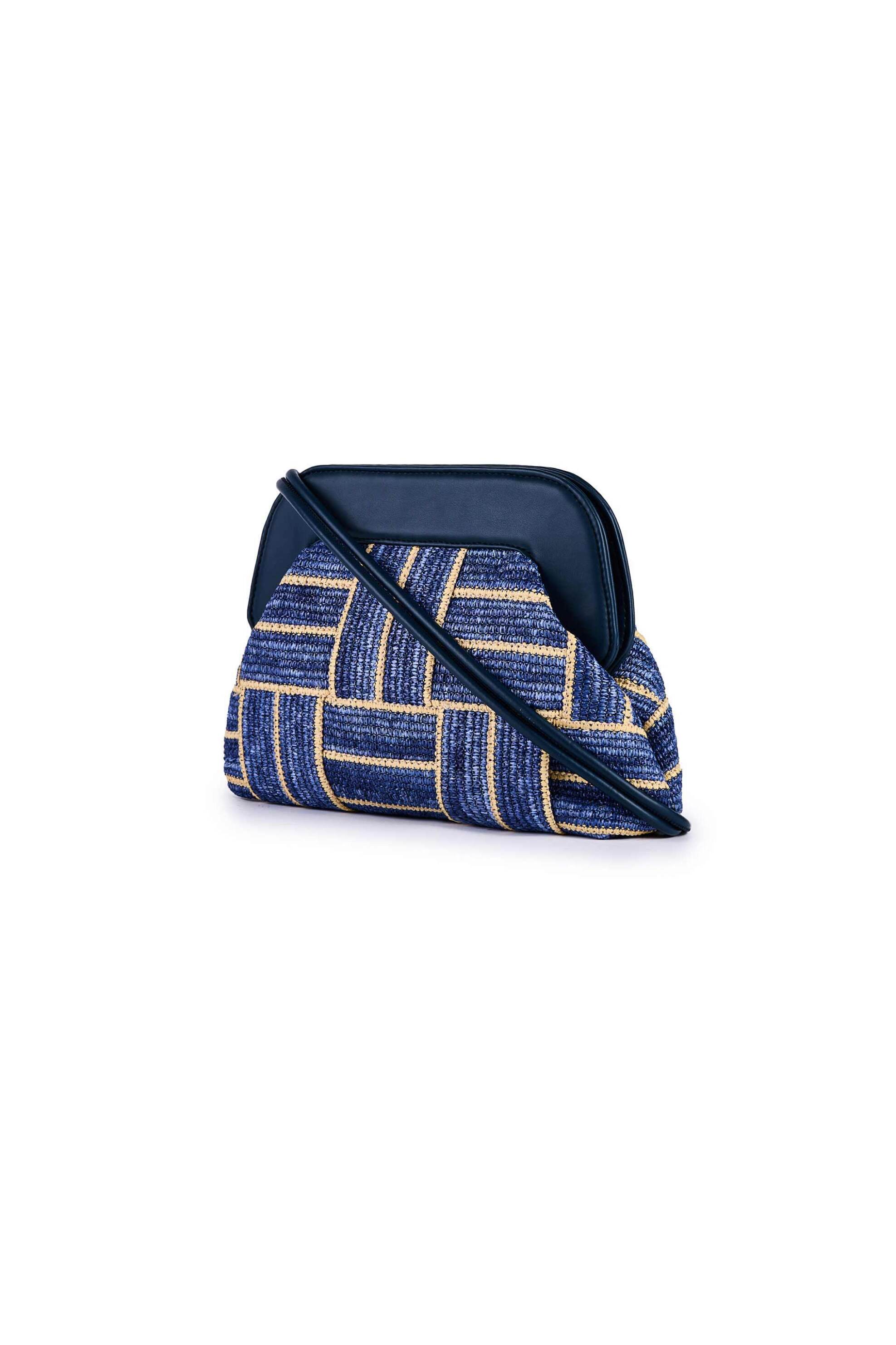 ViaMailBag γυναικεία χειροποίητη τσάντα clutch "Dalia Net" - DALIA/NET/SS25 Μπλε φωτογραφία