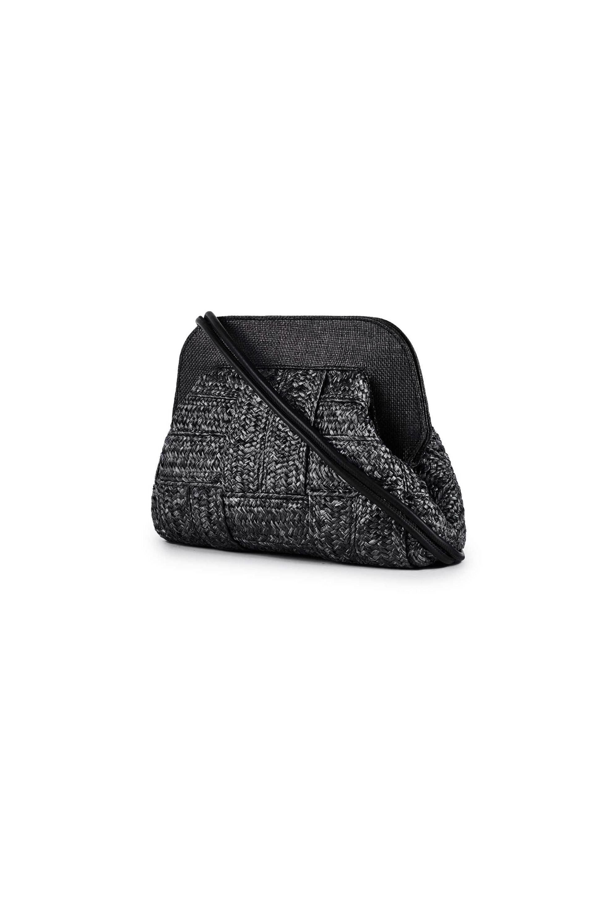 ViaMailBag γυναικεία χειροποίητη τσάντα clutch "Dalia Tape" - DALIA/TAPE/SS25 Μαύρο φωτογραφία