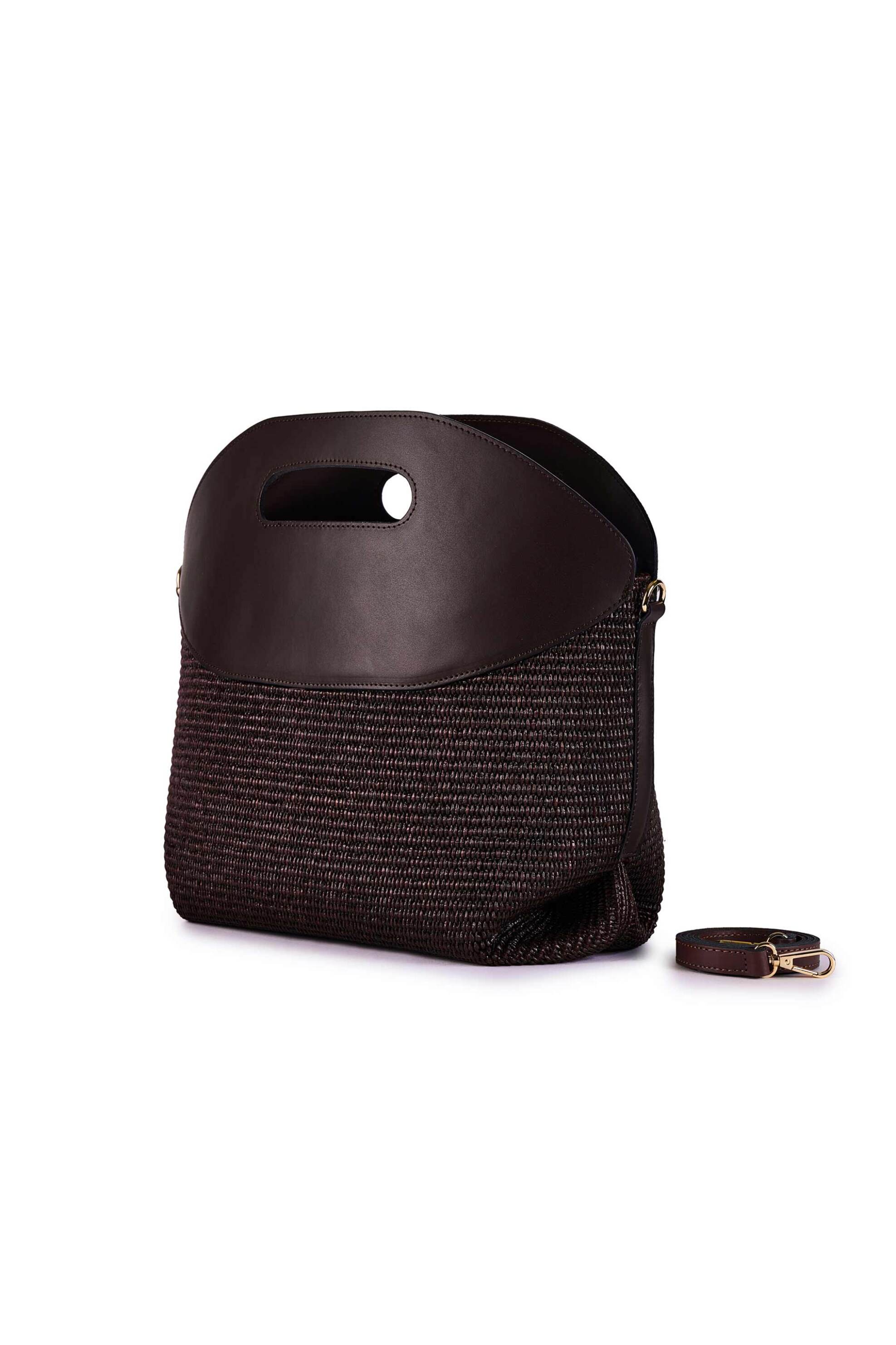 ViaMailBag γυναικεία χειροποίητη τσάντα χειρός "Fleur Unit" - FLEUR/UNIT/SS25 Καφέ φωτογραφία