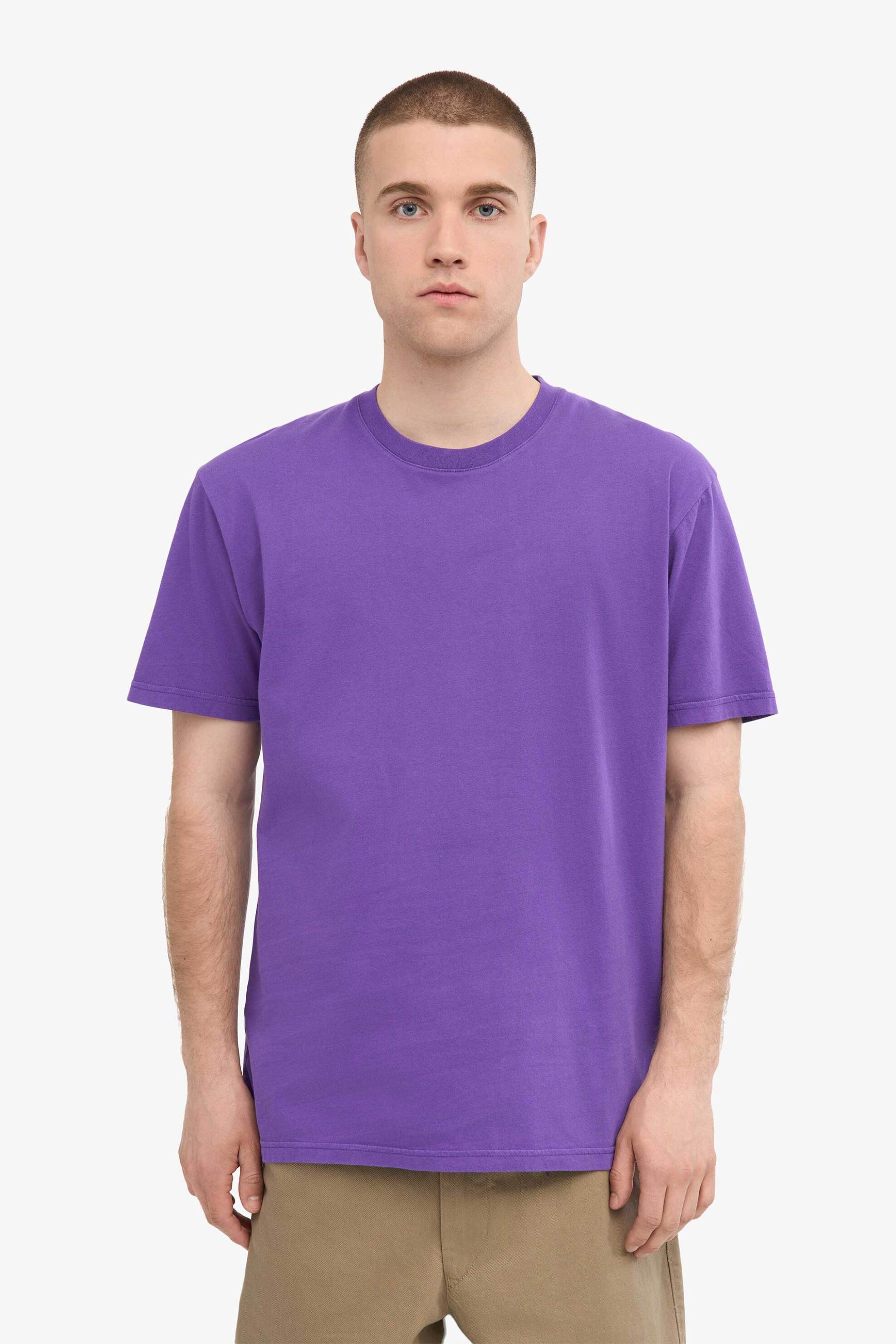 Colorful Standard ανδρικό T-shirt μονόχρωμο Relaxed Fit - CS1001 Μοβ