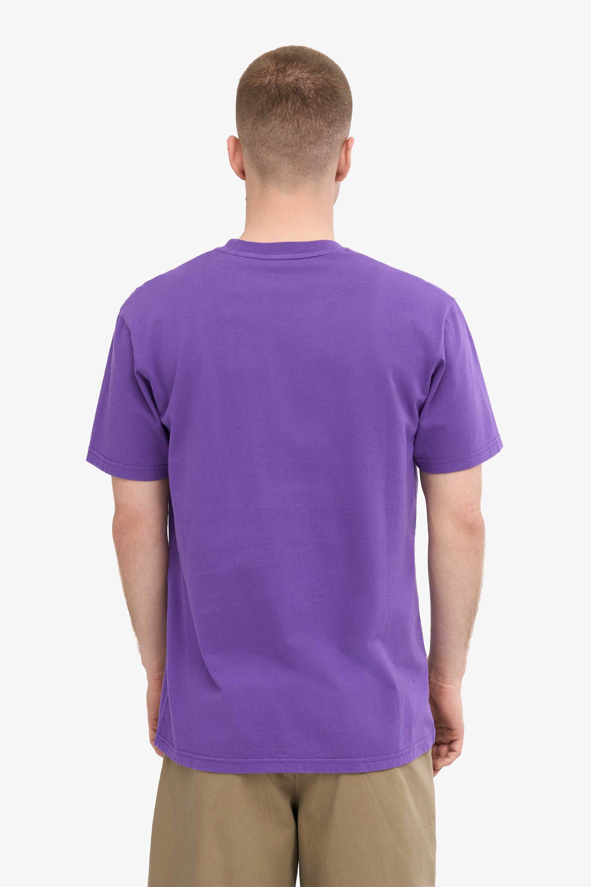 Colorful Standard ανδρικό T-shirt μονόχρωμο Relaxed Fit - CS1001 Μοβ φωτογραφία