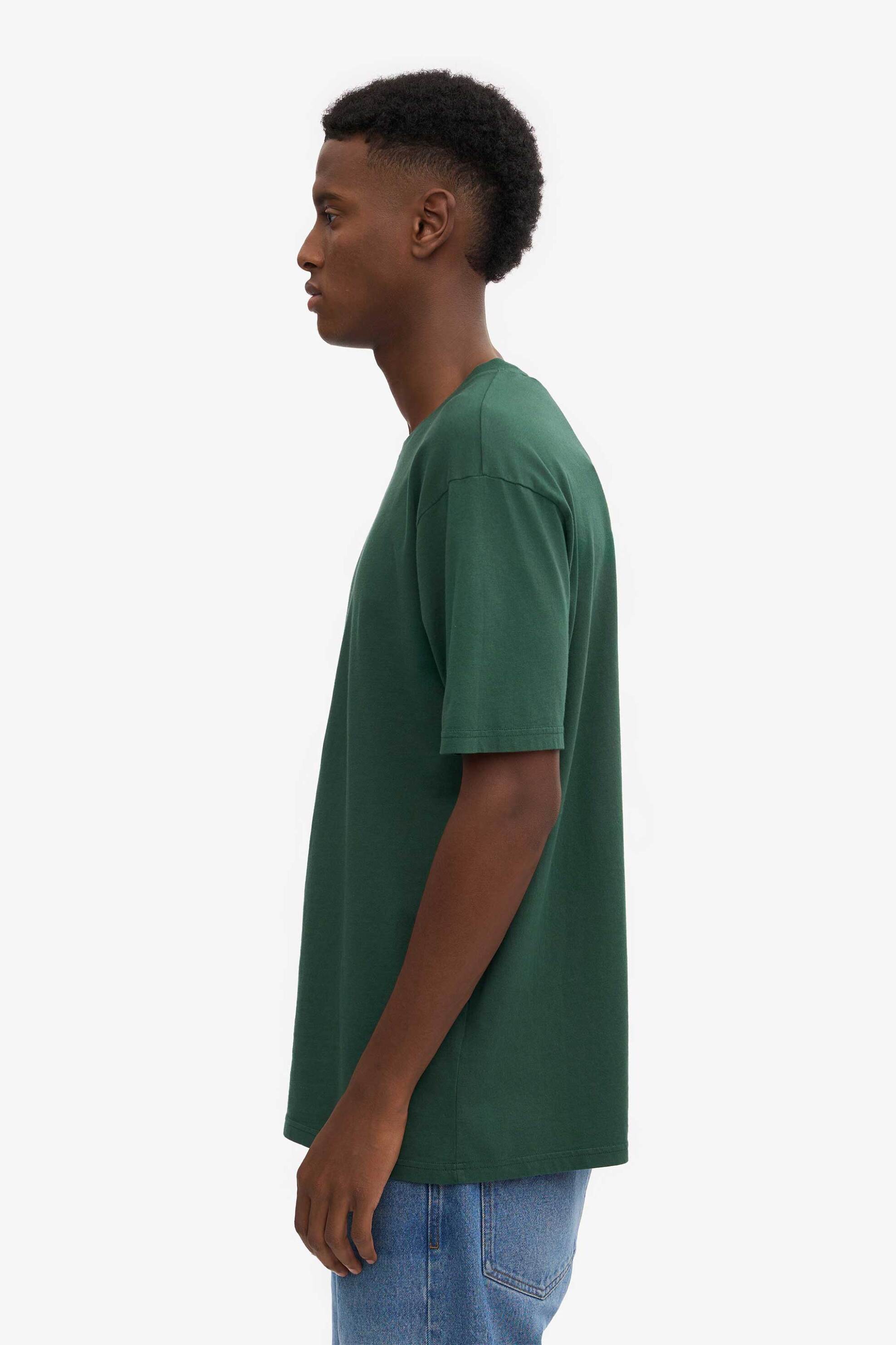 Colorful Standard ανδρικό T-shirt μονόχρωμο Relaxed Fit - CS1001 Πράσινο Σμαραγδί φωτογραφία