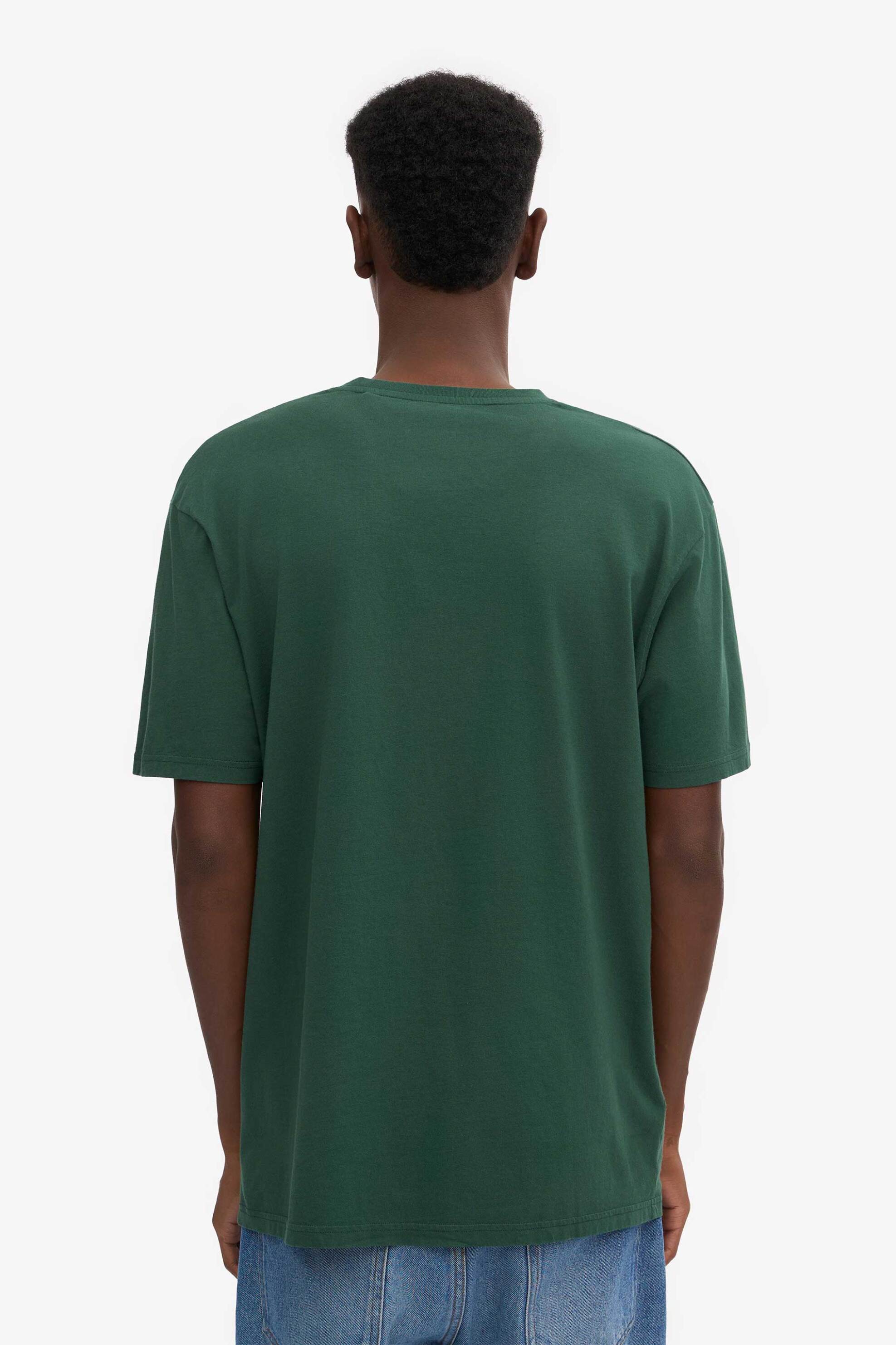 Colorful Standard Ανδρικό T-Shirt Μονόχρωμο Relaxed Fit - Cs1001 Πράσινο Σμαραγδί