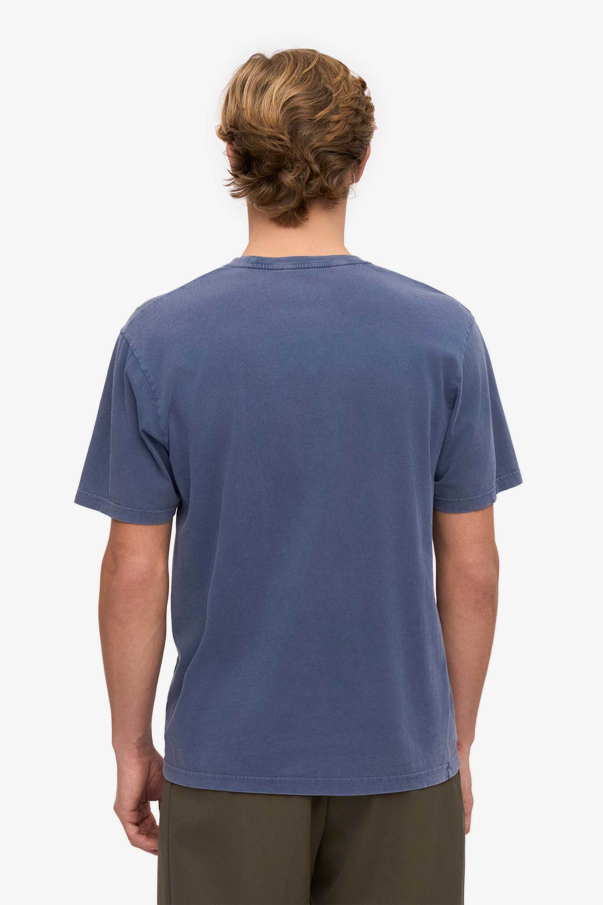 Colorful Standard ανδρικό T-shirt μονόχρωμο Relaxed Fit - CS1001 Μπλε Ραφ φωτογραφία