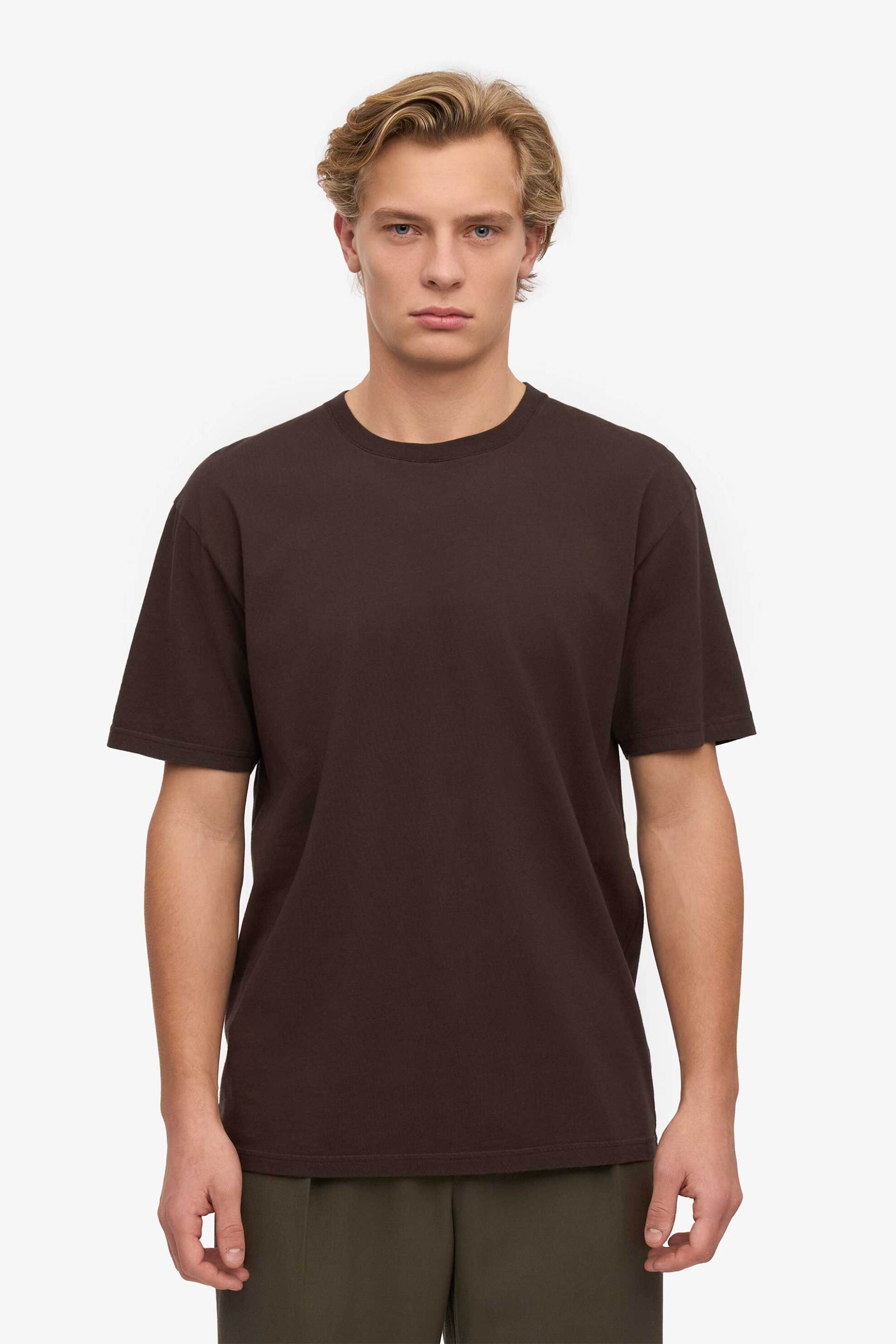 COLORFUL STANDARD Colorful Standard ανδρικό T-shirt μονόχρωμο Relaxed Fit - CS1001 Καφέ