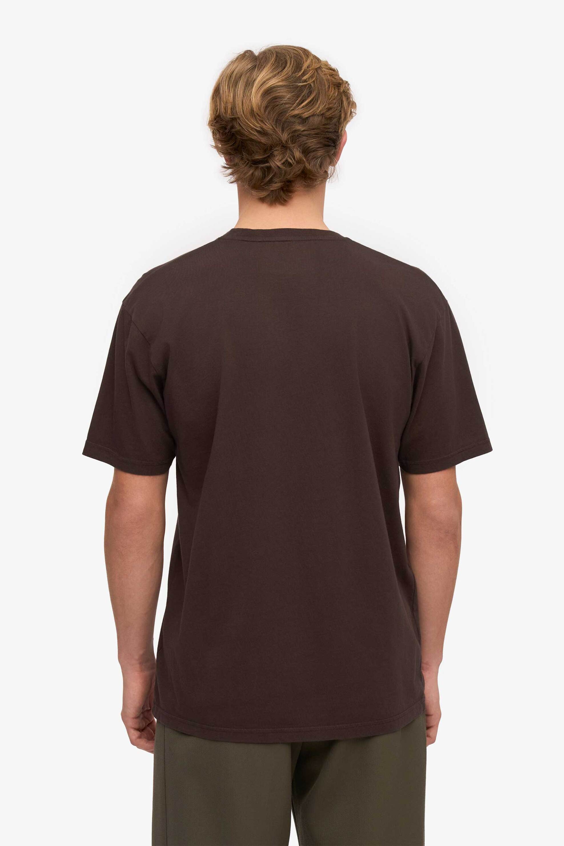 Colorful Standard ανδρικό T-shirt μονόχρωμο Relaxed Fit - CS1001 Καφέ φωτογραφία