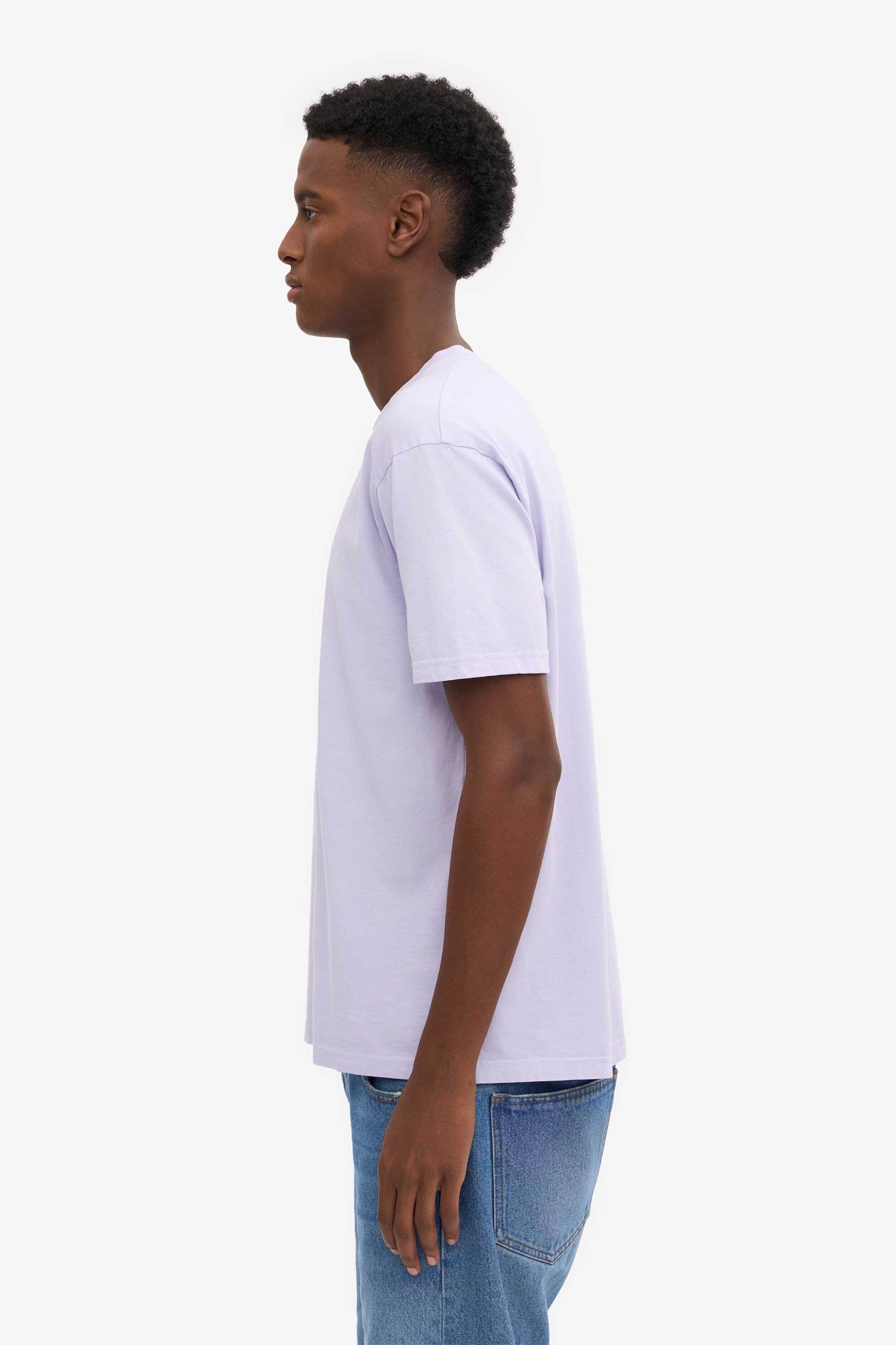 Colorful Standard ανδρικό T-shirt μονόχρωμο Relaxed Fit - CS1001 Λιλά φωτογραφία