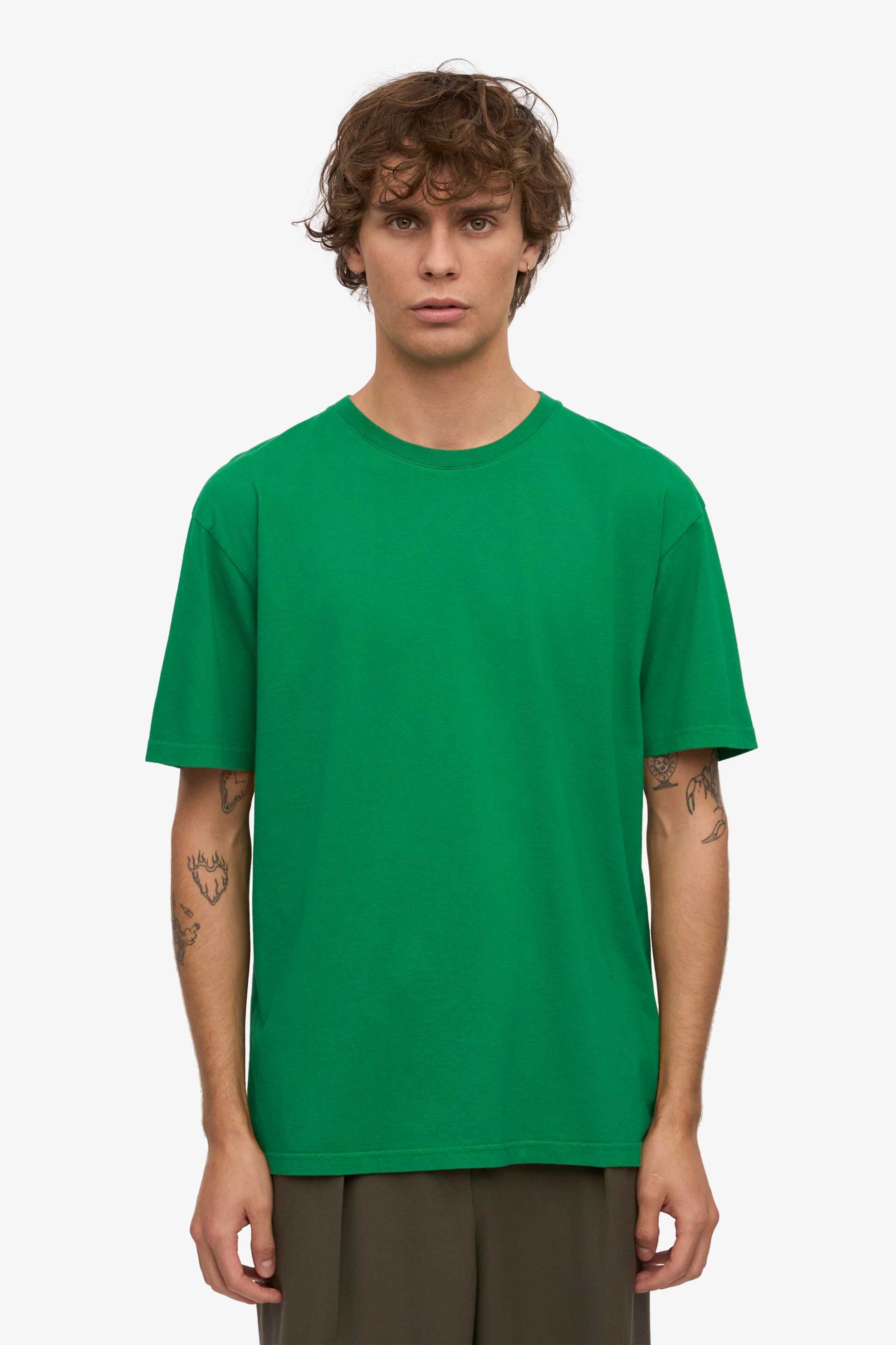Colorful Standard ανδρικό T-shirt μονόχρωμο Relaxed Fit - CS1001 Πράσινο